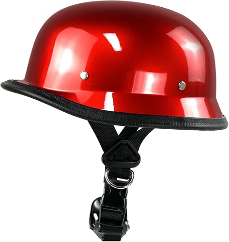 Casco de motocicleta de estilo alemán, casco de media cara para adultos con cara abierta aprobado por DOT, casco genial para motocicleta, crucero y
