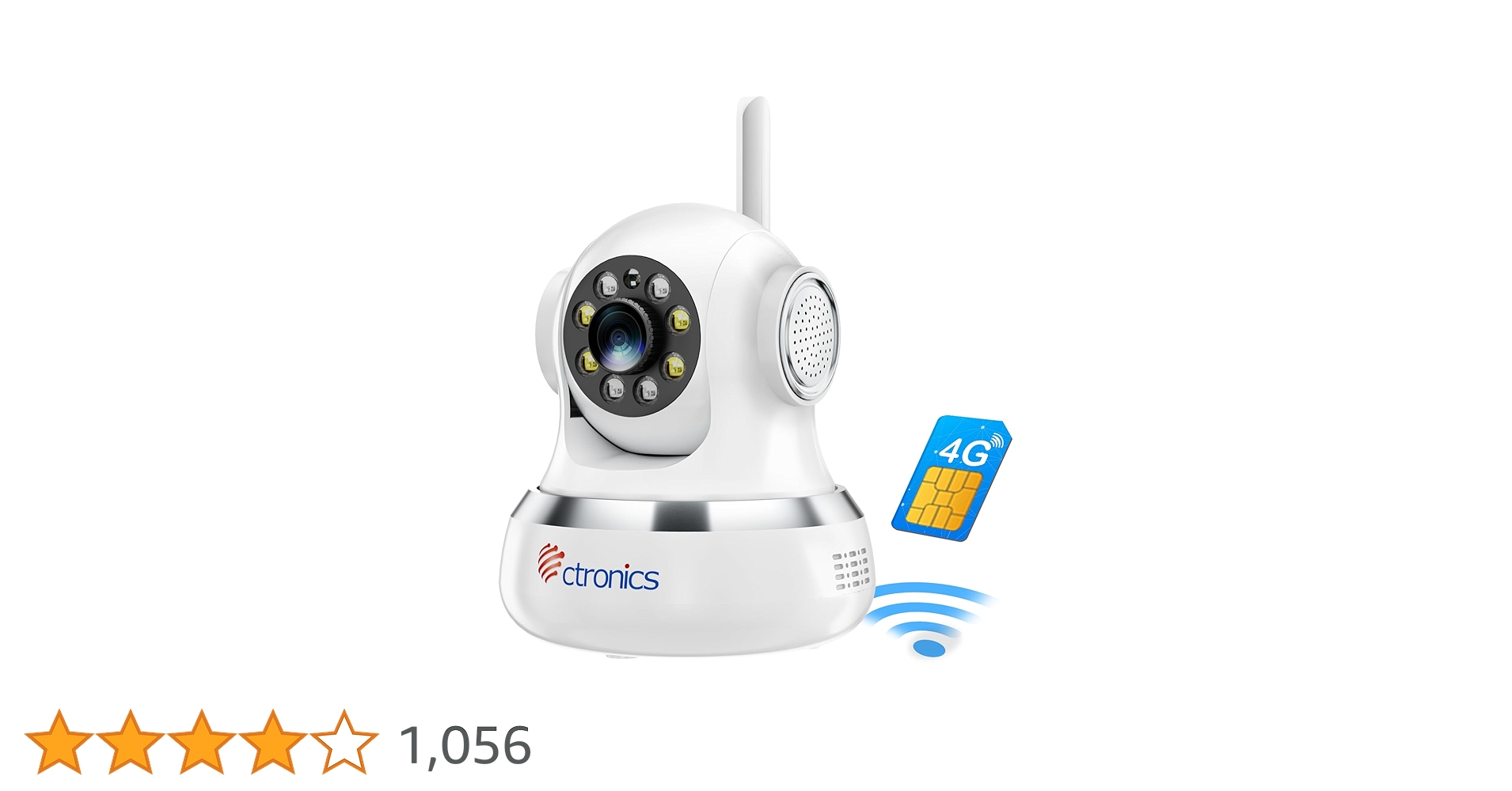 ctronics 4G LTE 防犯カメラ AI検知 Amazon.co.jp: 【 WiFi不要 SIMカード付属 】 Ctronics 防犯