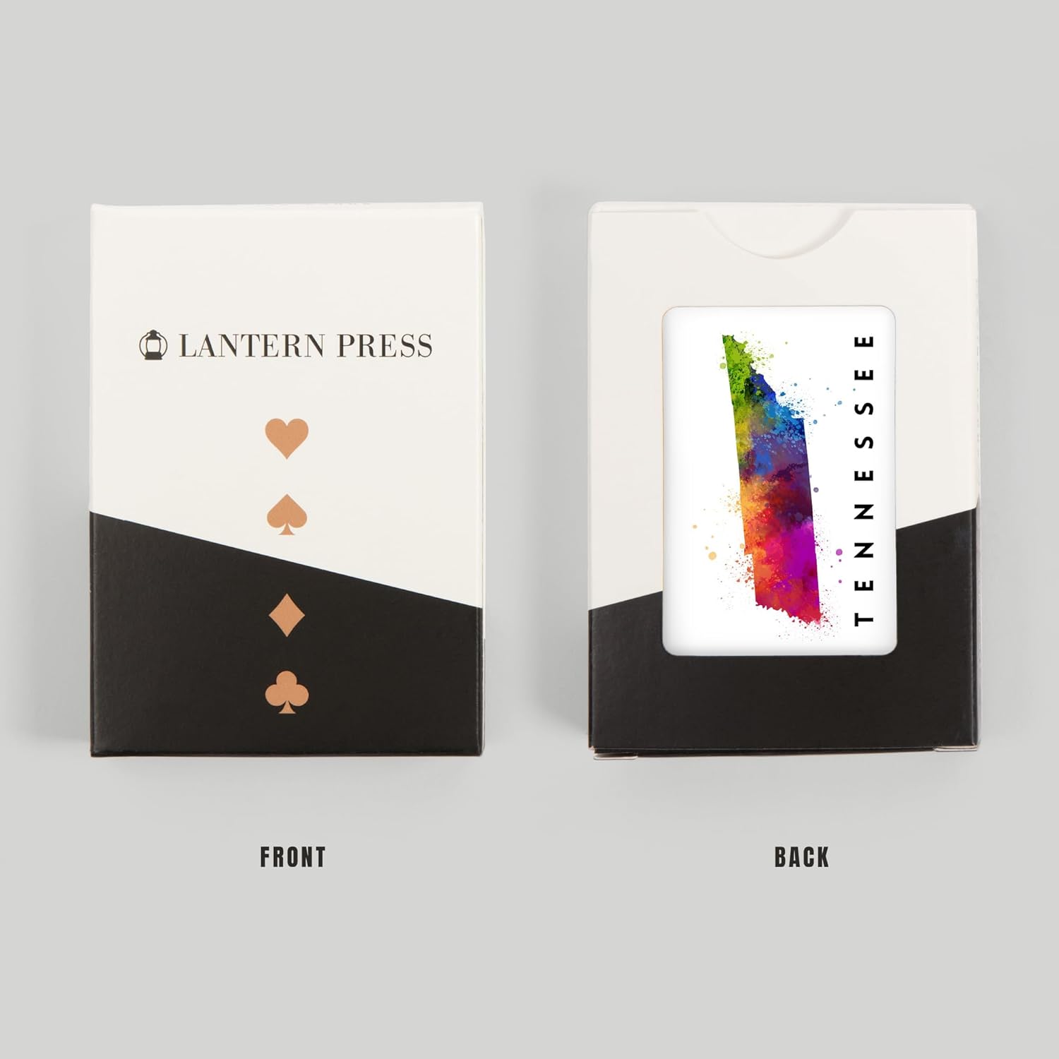 Lantern Press Tennessee State Abstract Watercolor, 52 Playing Cards for Adults, Poker Size Card Deck
