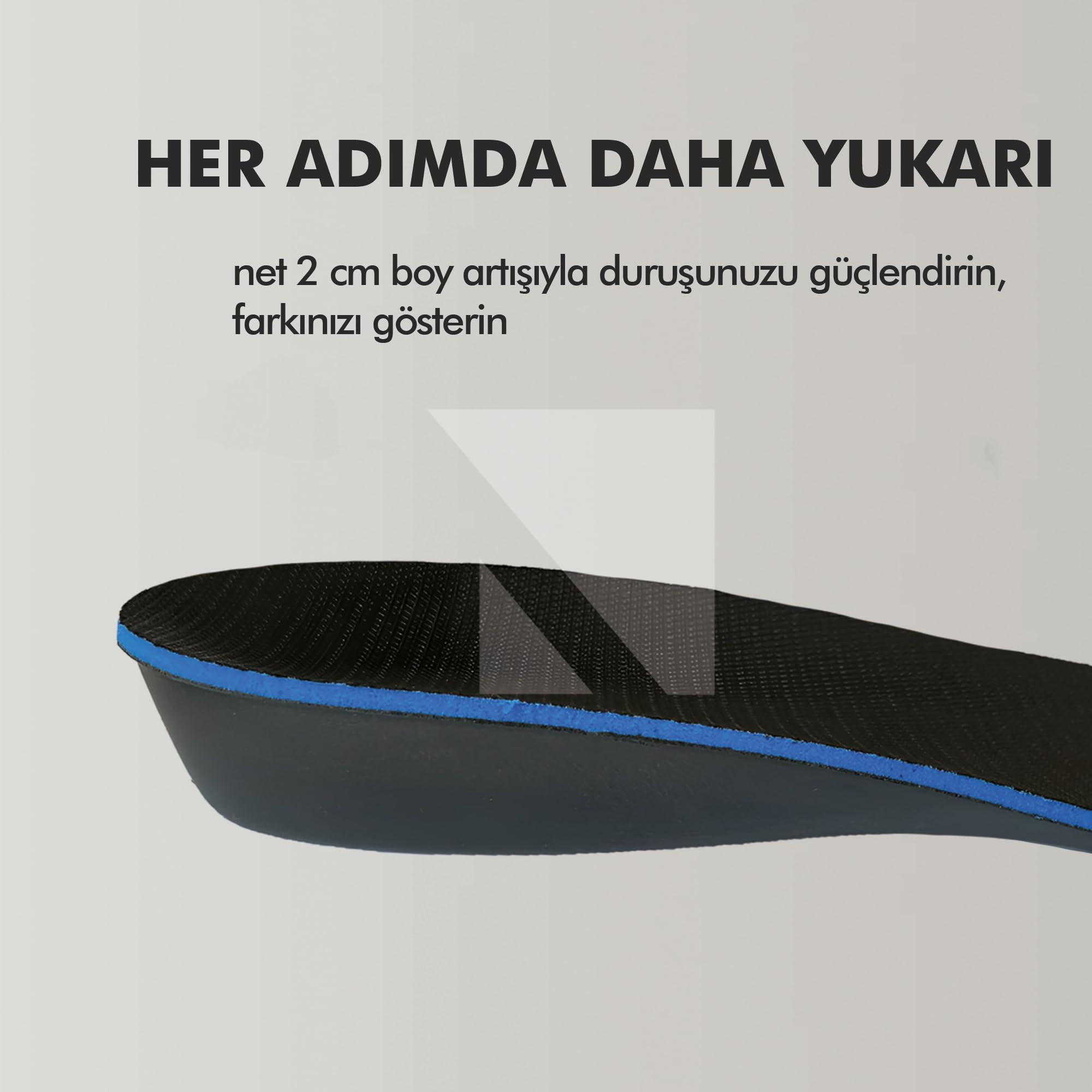 Active Team - Boy Uzatıcı Tabanlık, İçten hava yastıklı, Koku Önleyici, Parfümlü (2 cm, 43-46)