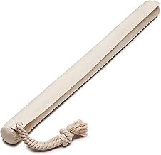Draught Excluder Cotton 90 cm Draught Excluder with Natural Sand Filling in Beige - door and window draft excluder in premium quality (light)