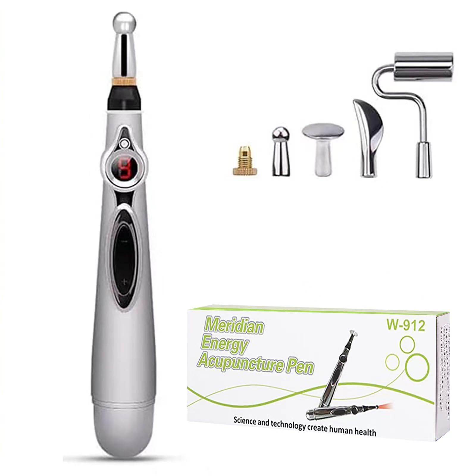 Acupuncture Pen, Electronic Acupuncture Pen Therapy, Energy Massage Tools, Suitable for Women & Men(5-in-1)