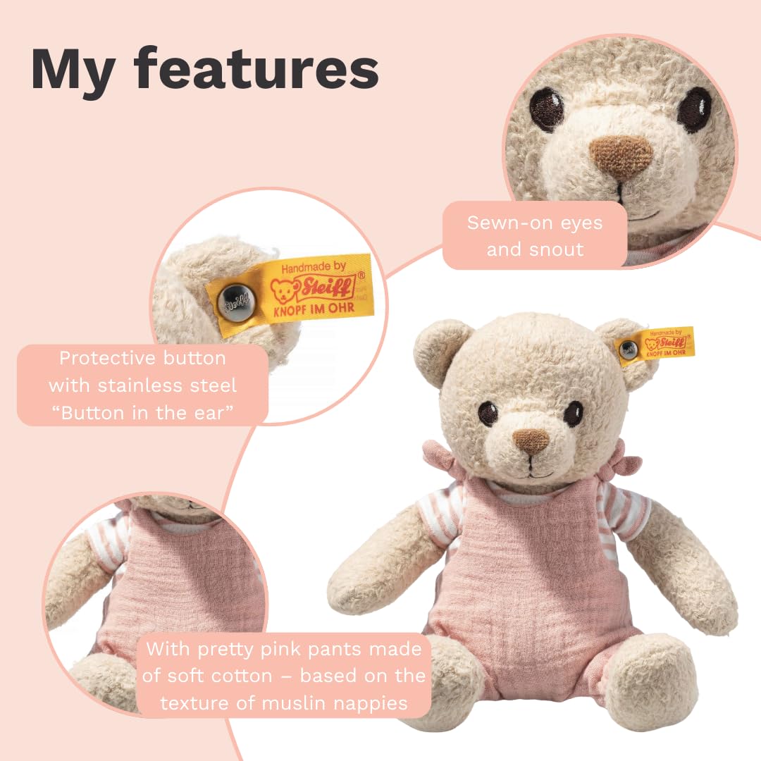 Steiff GOTS Nele Teddy Bear cuddly toy, cute stuffed toy, boys