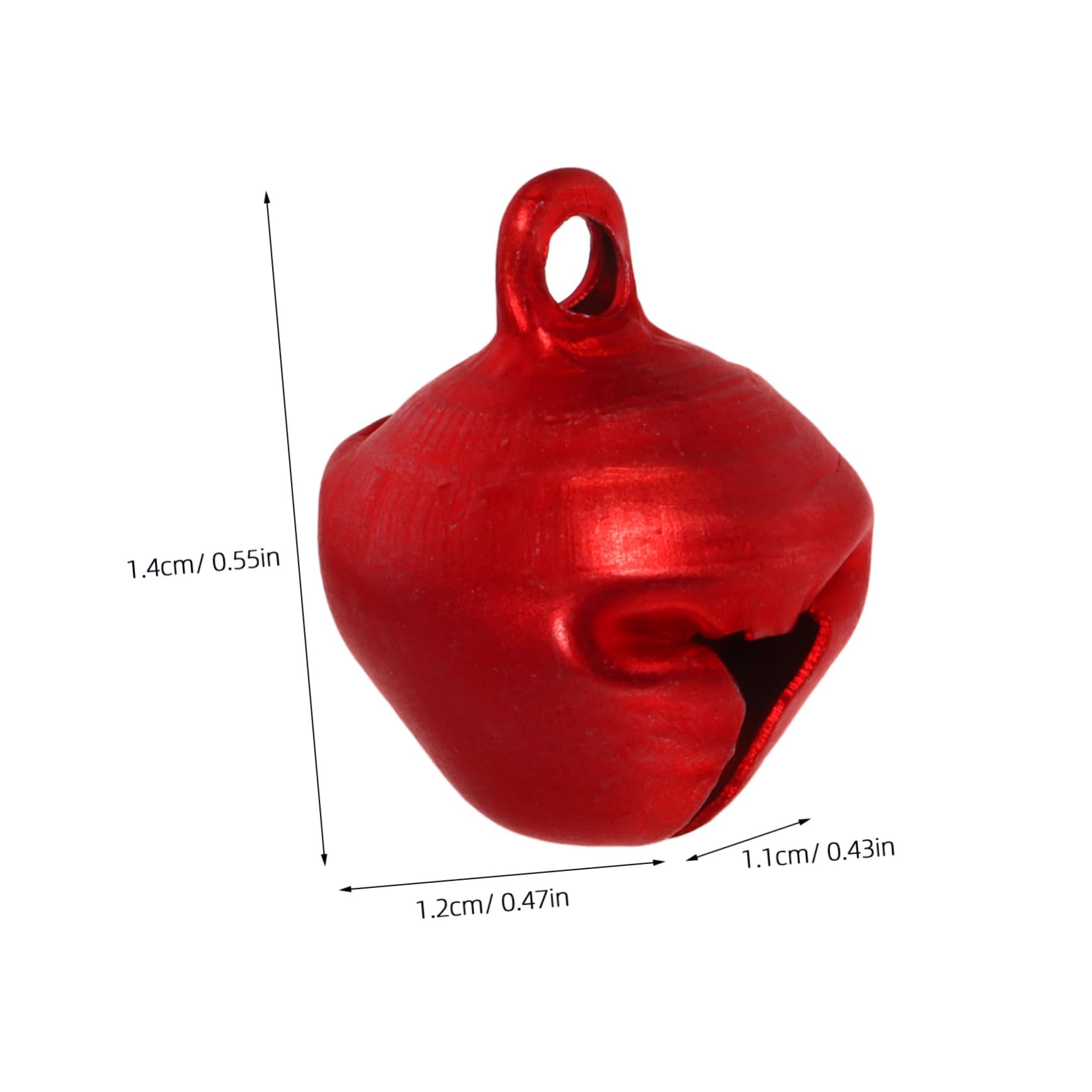 HOMSFOU 3sets Bulk Jingle Bells for Crafts Red Christmas Bells Small Craft DIY Decorations 100pcs*3