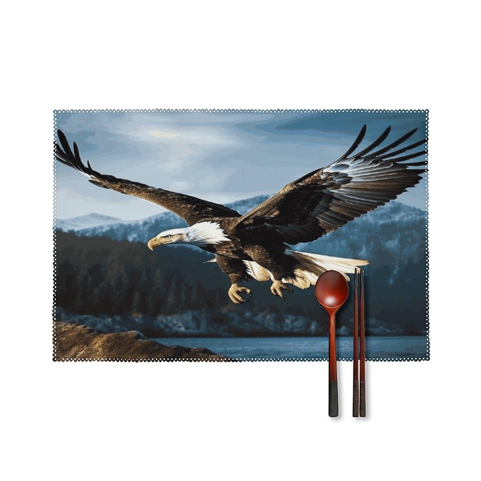 Fodpand Style Eagle At Hunting Placemats Set Of 4 Place Mats Table Mats