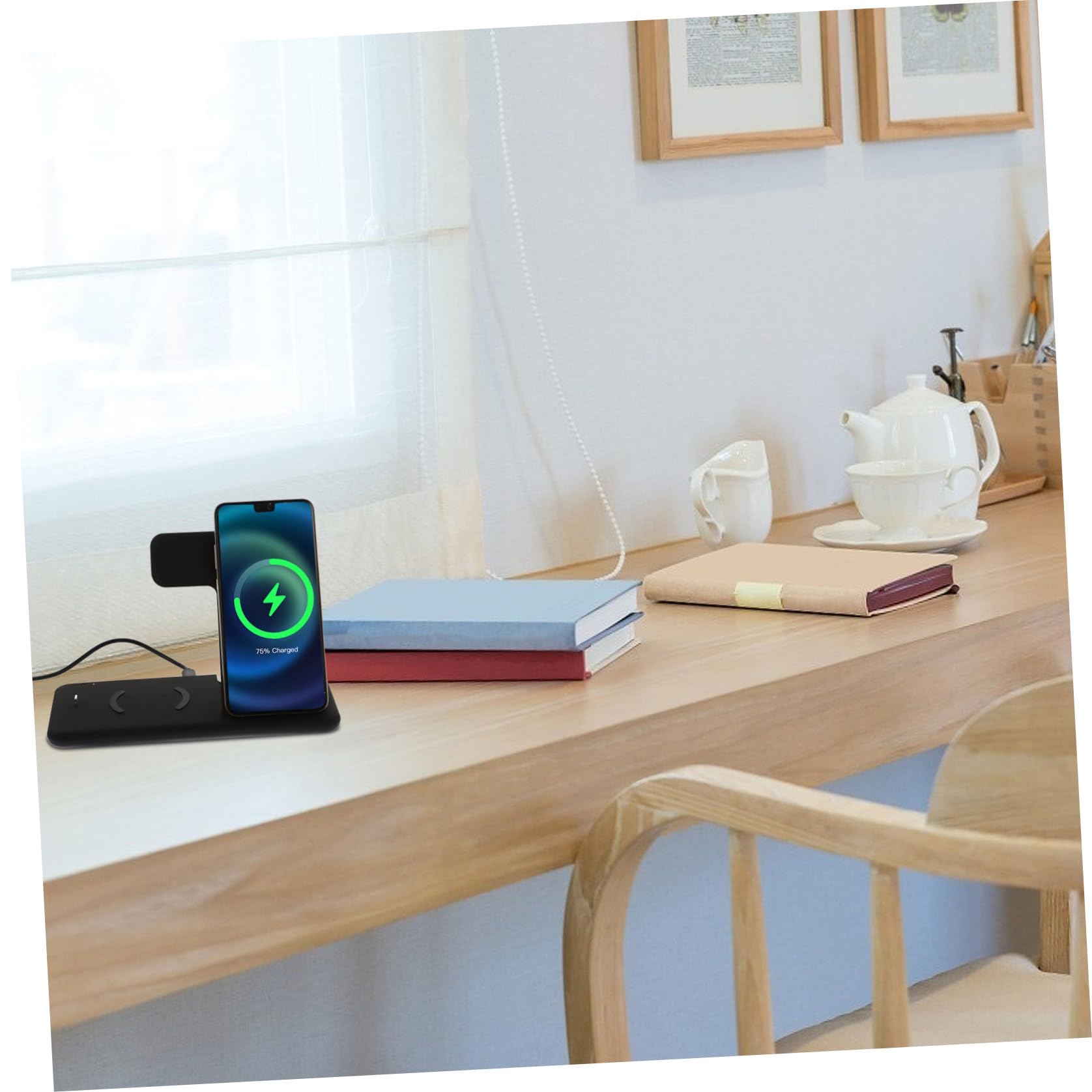 Cargador Inalámbrico Plegable 15w para Teléfono, Negro
