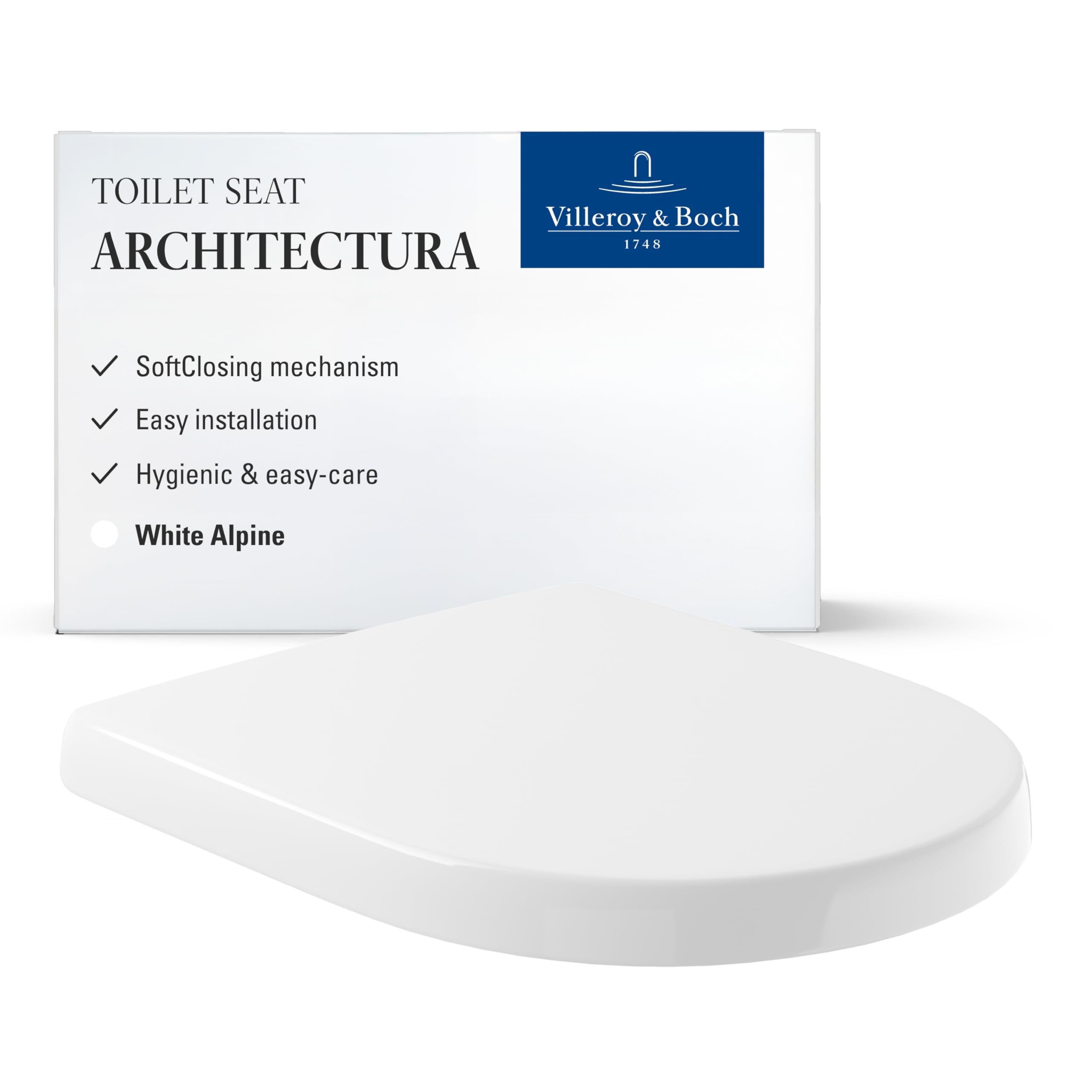 Villeroy & Boch 98M9C1 V&B Architectura Toilet seat, White Alpin, Oval