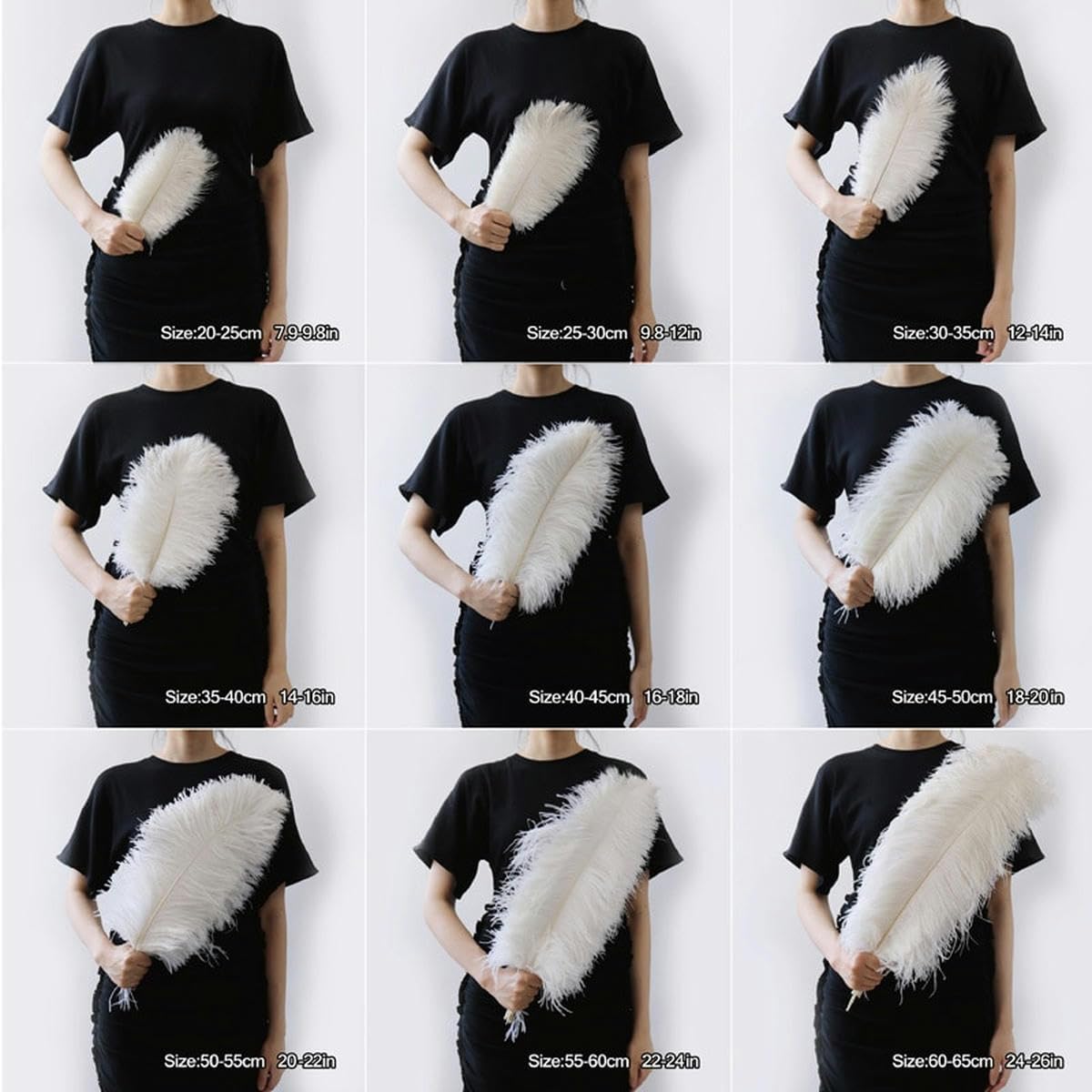 12 Piume Di Struzzo Nere, 20-25 Cm, Per Decorazioni Fai Da Te, Feste, Matrimoni E Natale - 4
