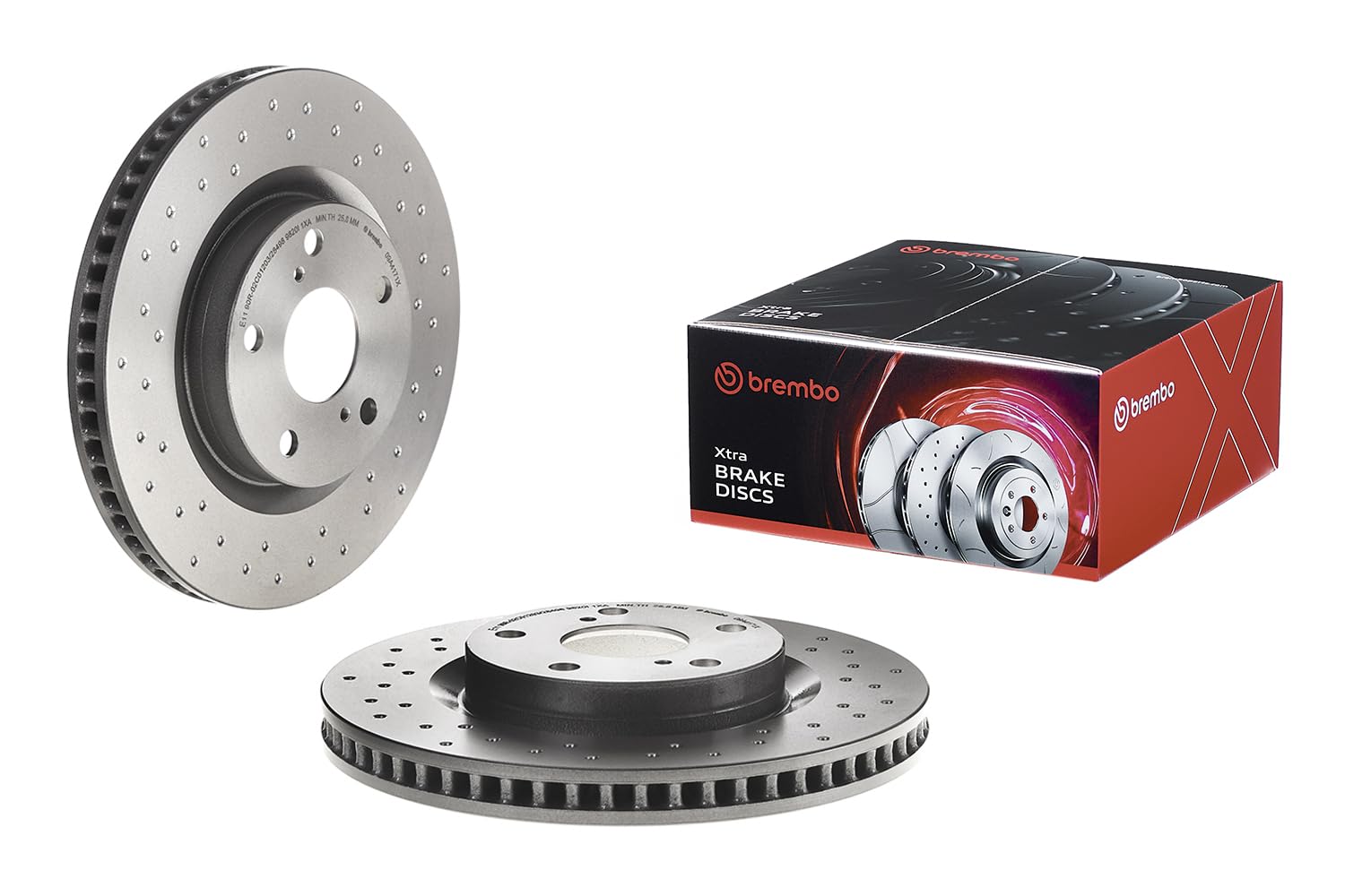 Brembo09.A417.1X Xtra UV Coated vented drilled Front Brake Rotor EMGRAND/ENGLON/GLEAGLE/LEXUS/TOYOTA/TOYOTA (FAW)/TOYOTA (GAC) OE# 4351242050