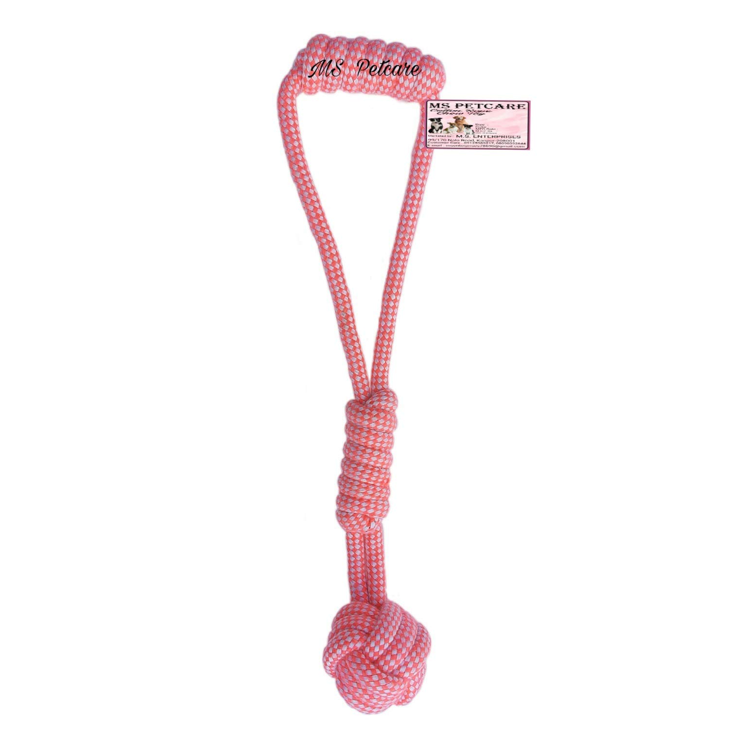 MS PETCARE Dog Chew Cotton Rope Tug Toy with 2 Knots and Ball -15 Inch for Small, Medium Dogs (Color May Vary) (B08G8X4CV9) Amazon Price History, Amazon Price Tracker