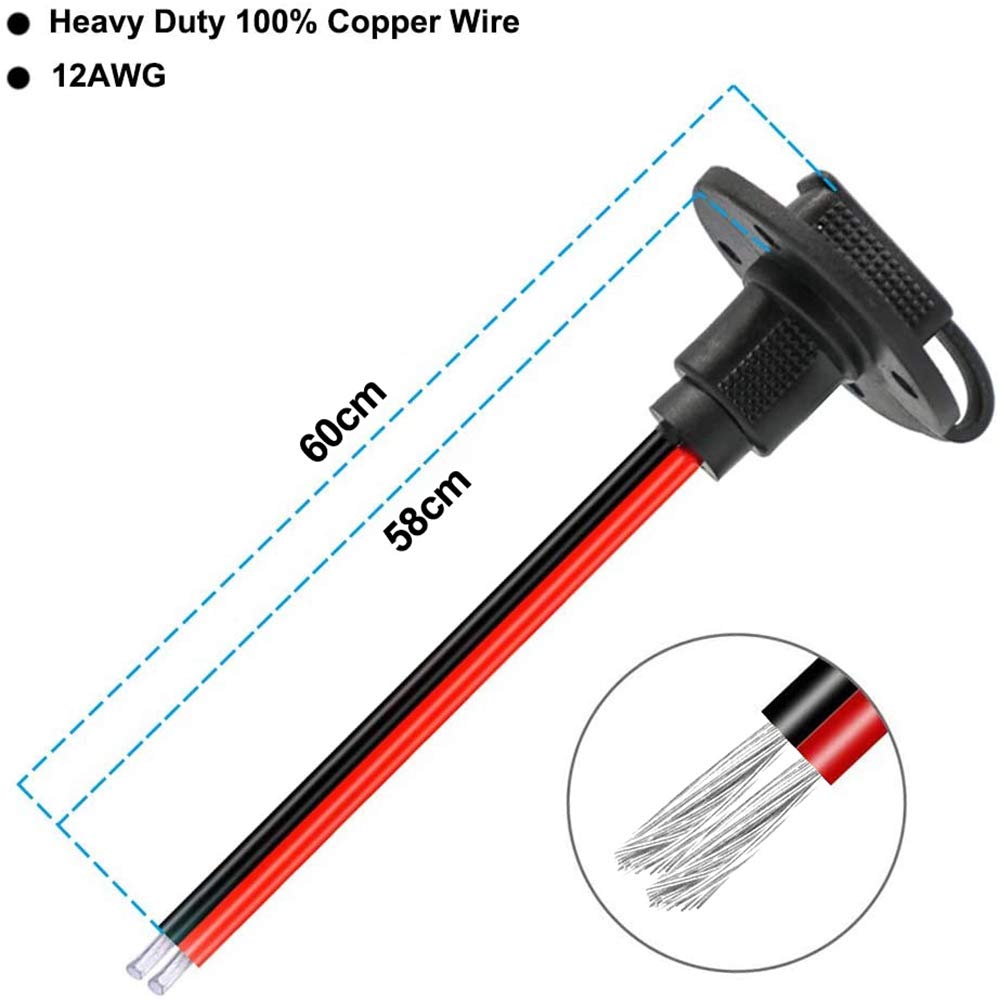 TMH SAE-Stecker, 1FT / 30cm, 10AWG – 5 Packungen Mit Adaptern