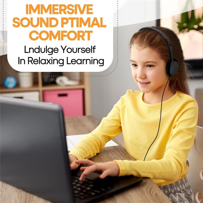 20 Pack Kabelgebundene Kopfhörer für Klassenzimmer, On-Ear Kopfhörer, Klarer Klang, Stereo Headset 3,5 mm Audio-Headset für Klassenquizze, Teenager, Bibliotheken, Computerlabore