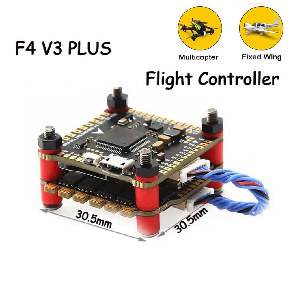 F4 V3S Plus FC&ESC FPV Stack F4 V3 PLUS Control de vuelo 45 A 4 en 1 ESC 30 x 30 para RC FPV Drone Ala Multicóptero