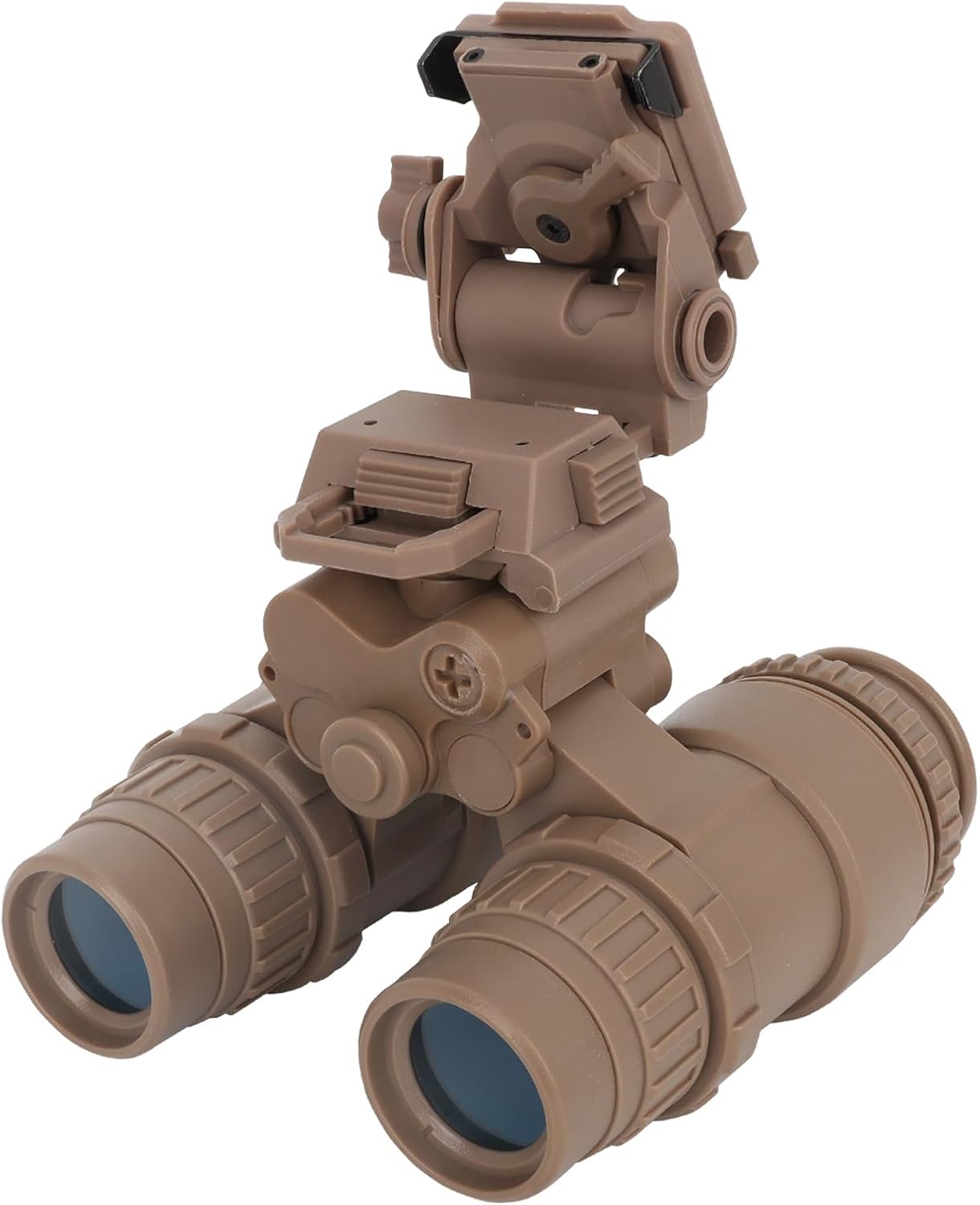 Tactical Night Vision Goggles Model PVS15 with Adjustable Helmet Mount for Cosplay and Display, No Function (Tan)