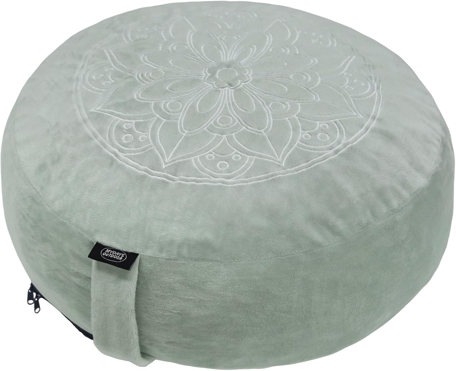 Meditation Cushion,Comfortable Floor Pillow, Memory Foam Fill in Meditation Pillow with Velvet Cover,Floor Cushion Seating for Adults,Premium Yoga Bolster (Grey)