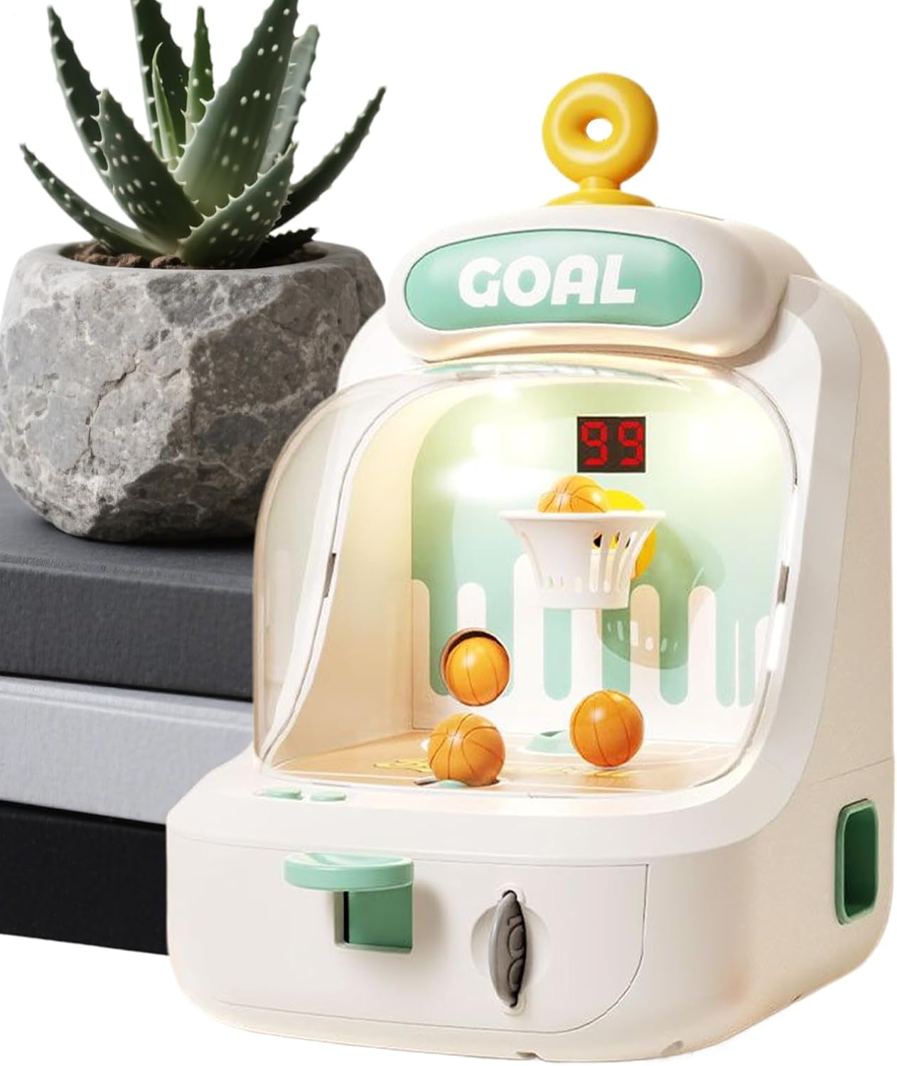 Mini Basketball Game, Indoor Entertainment, 24x15.5cm, Tabletop Sports Toy, Mind Training Toy, Compact and Portable, for Playroom, Classroom, Parties, Birthday