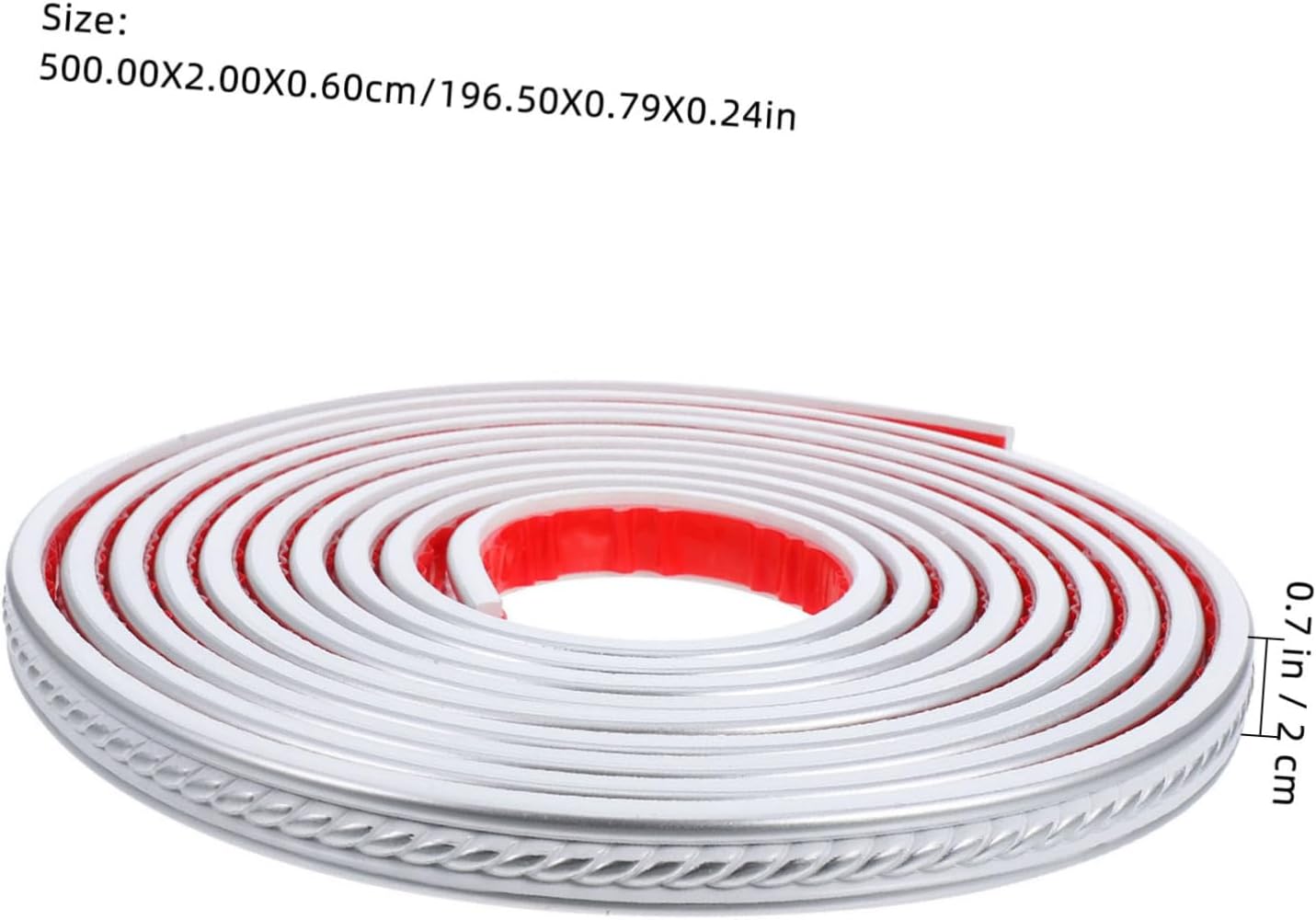 Peel and Stick Flexible Crown Molding Trim Self-Adhesive Wall Decor for Home Improvement Elegant Design Easy Installation for Smooth Surfaces Silver Trim