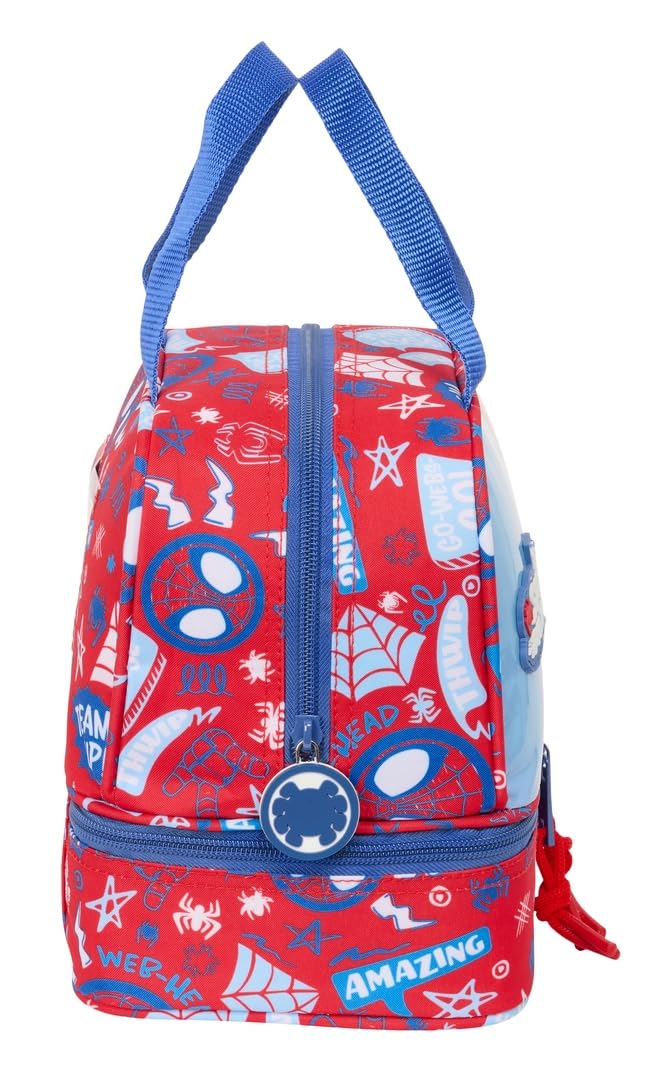 Safta SPIDEY RESCUE - Porte-goûter, Qualità e Massima Résistance, Porte-Cibo, Ricreo, Spuntino e Colazione, 20 x 15 x 20 cm, Rose/Blu, M, Casual