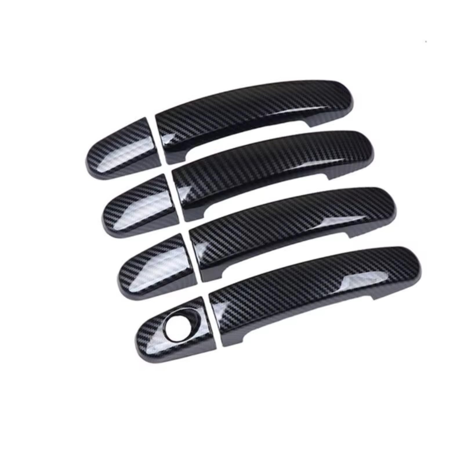 Zcxfdthf Carbon Fiber Door Handle Covers Part Compatible With For Escape For Kuga 2009-2016 Car Door Handle Cover Trim Sticker Accessories Set(Carbon Fiber)