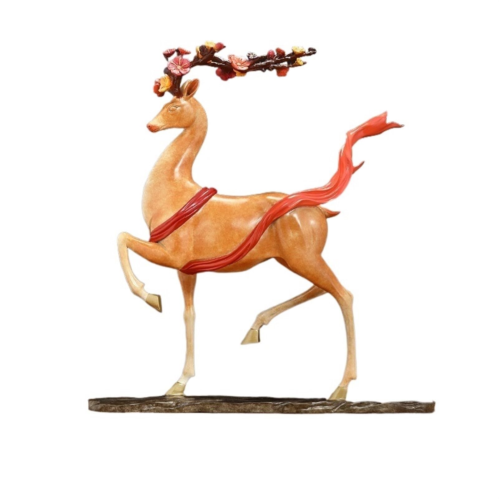 Nowoczesne dekoracje do domu Figurki na biurko Ozdoby z jelenia, statua Fengshui bogactwa i szczęścia, dekoracje stołu na środku, dekoracje wnętrz Home Decor posągi prezenty dla par