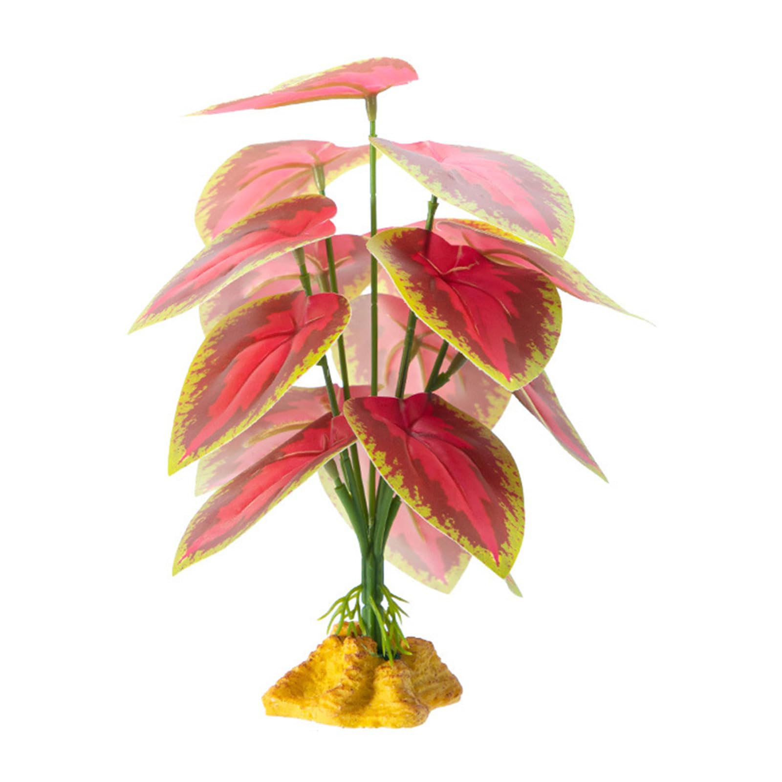 YIBOZI Reptiles Plant Hide Grass Flexible Leaves Terrarium Jungle Habita for Lizards Snake Decorative False Plant