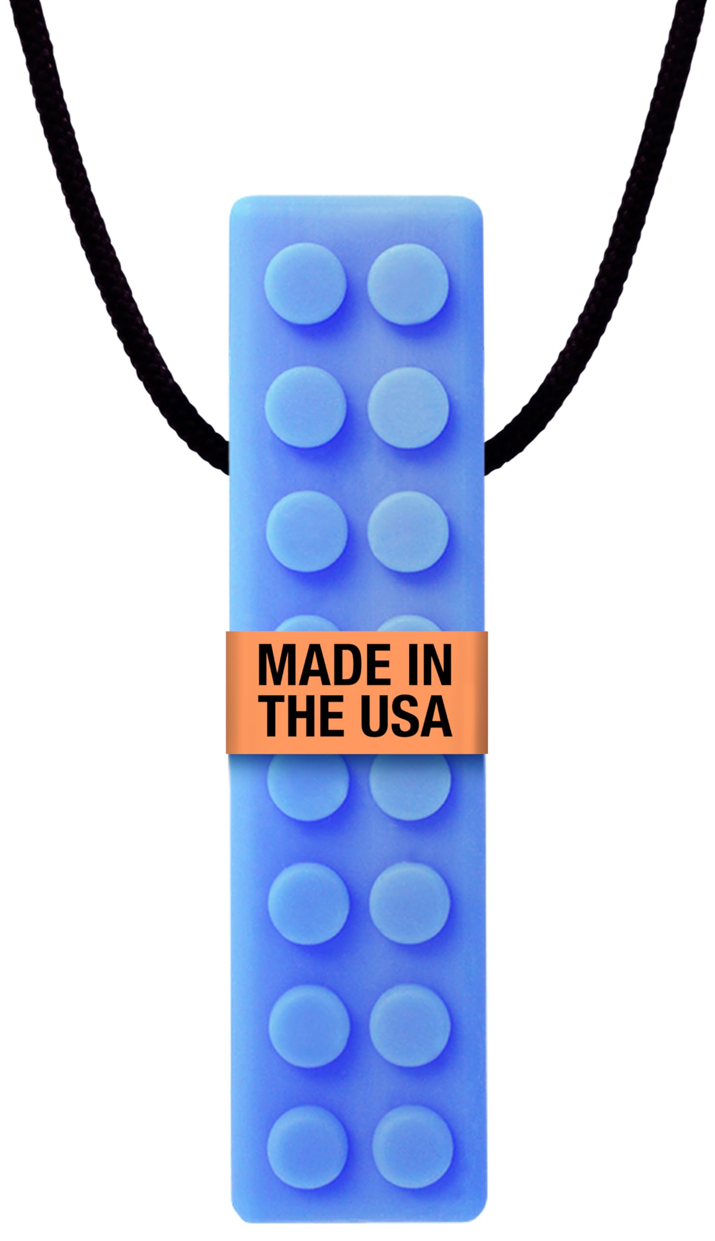 ARK Therapeutic ARK's Brick Stick XXT Textured Chew Necklace Made in the USA Chewelry (Blue, Extra Extra Tough)