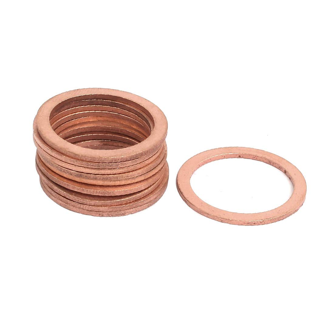 NEW LON0167 10pcs 22mmx28mmx1.5mm Copper Flat Ring Sealing Crush Washer Gasket(10pcs 22mmx28mmx1.5mm Kupfer Ring Abdichtung Crush Washer Dichtung