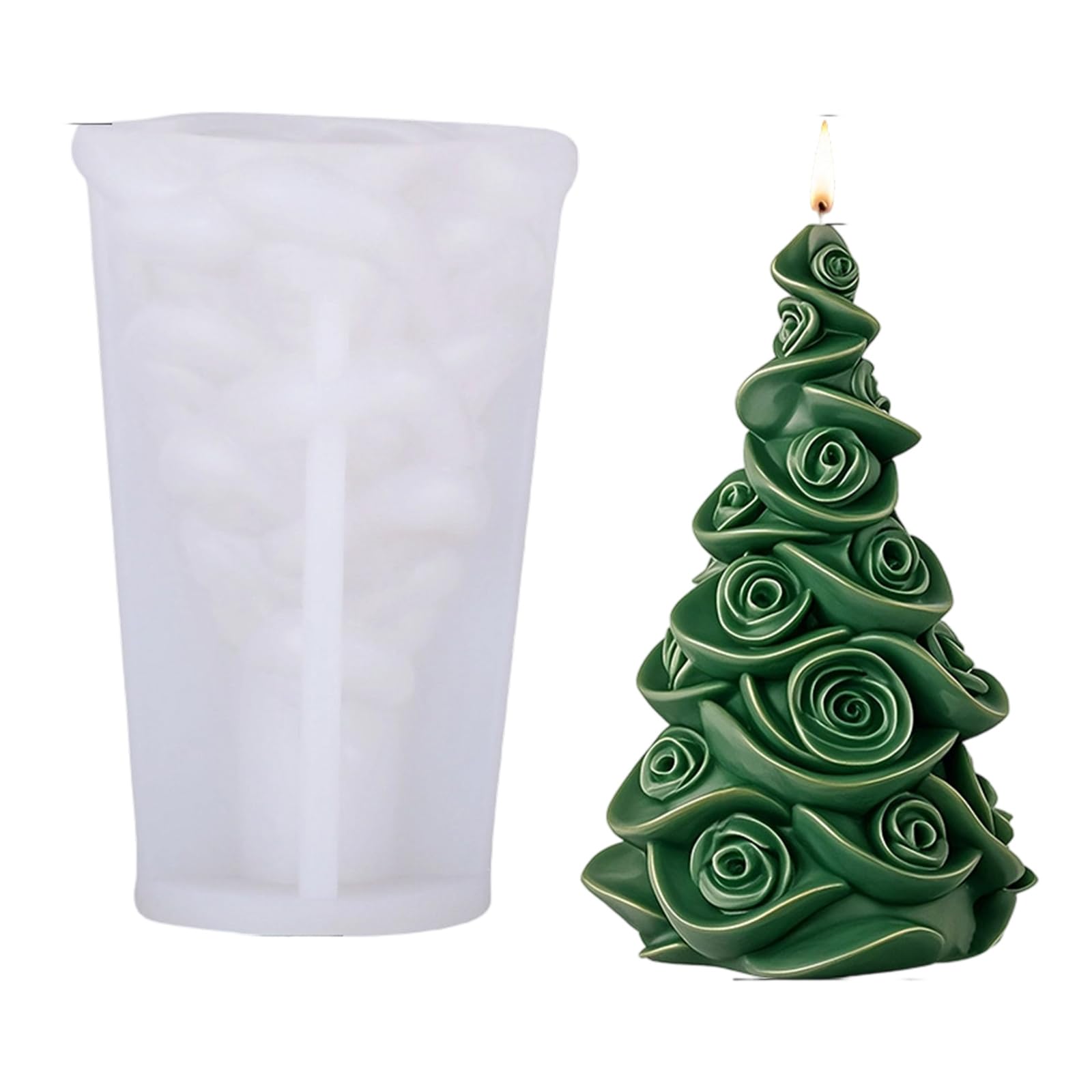 HZBB Christmas Tree Silicone Molds Ornament Castings Plasters Craft Supplies Silicone Christmas Tree