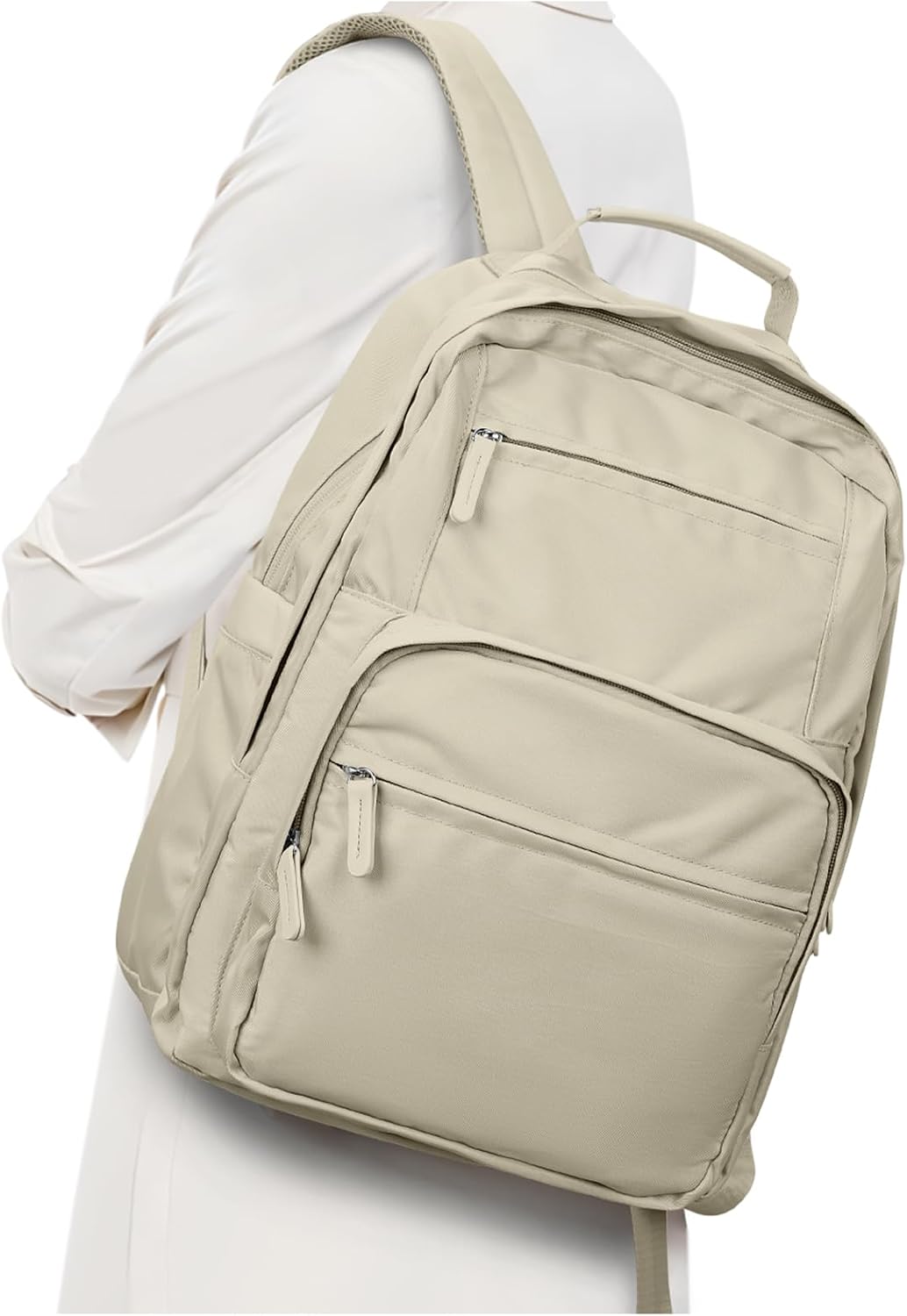 Wepadre Travel Laptop Backpack - Grey, Large, Flight Approved With USB Port & Anti-Theft Pocket