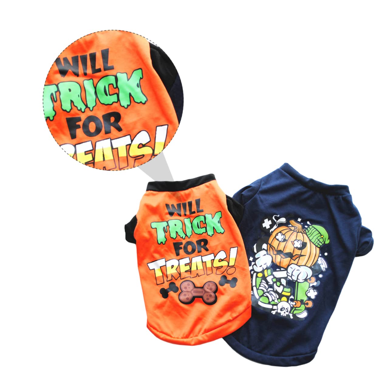 ABOOFAN 6 Pz t-shirt per cani da compagnia di Halloween costume da zucca per cani gilet per halloween cane vestiti costumi per rifornimento dell'animale domestico di Halloween
