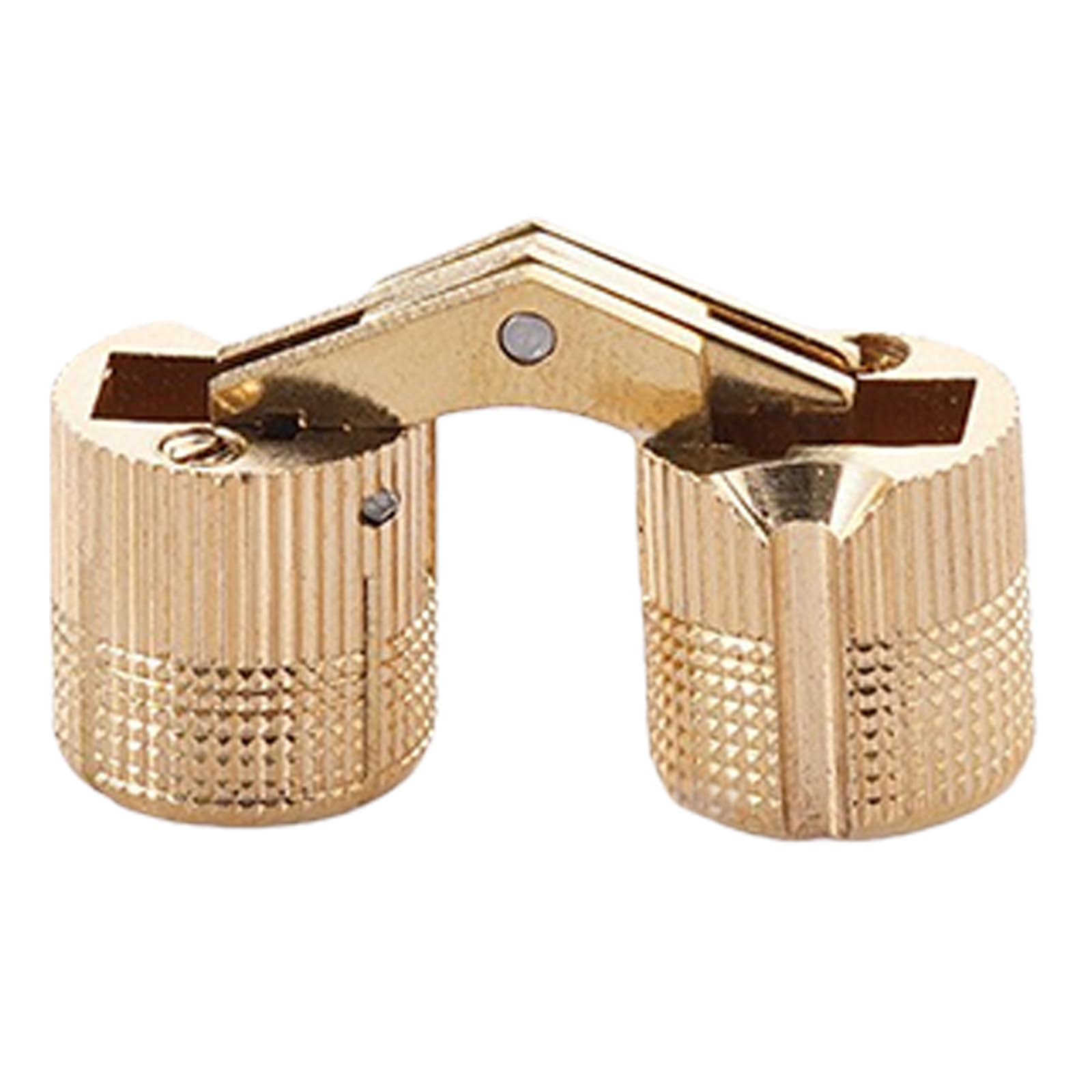 2Pcs Brass Barrels Hinges Cylindrical Cabinet Concealed Furniture Hinges Door Hardware for Small Closet Cupboard Cylindrical Concealed Furniture