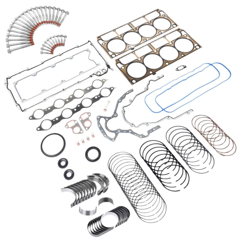 Kit de reconstrucción de motor con perno de junta compatible con Silverado Suburban Sierra Gen III