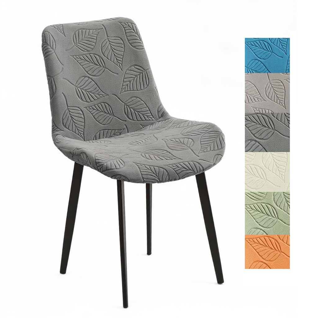 Coprisedie con Schienale 2/4/6 Pezzi, Copri Sedie da Cucina, Coprisedie Elasticizzato, Coprisedia AntiGraffio Gatto, Copri Sedia Soggiorno, Coprisedie Sala da Pranzo,Dark Gray b,6pcs