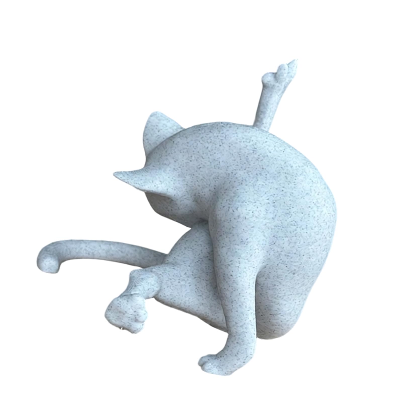 carotoe Lover Decor Figurine White Small Tabletop Sculpture, Playful Pose Ornament for Desk, Shelf, Bedside Table, Dresser, Study Counter, Car Interior Figurine Animal Statue Tabletop Ornament