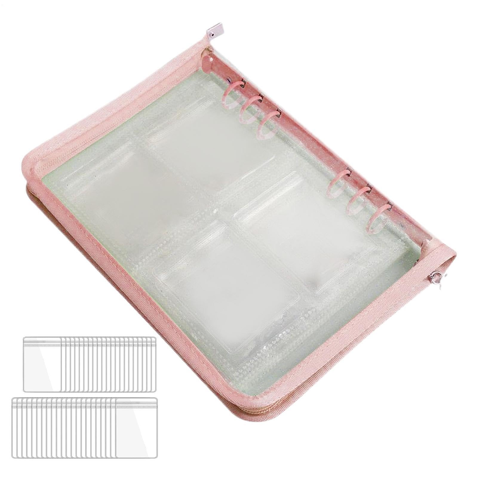 Organizador de joyas transparente y estuche portátil para pendientes de gran capacidad