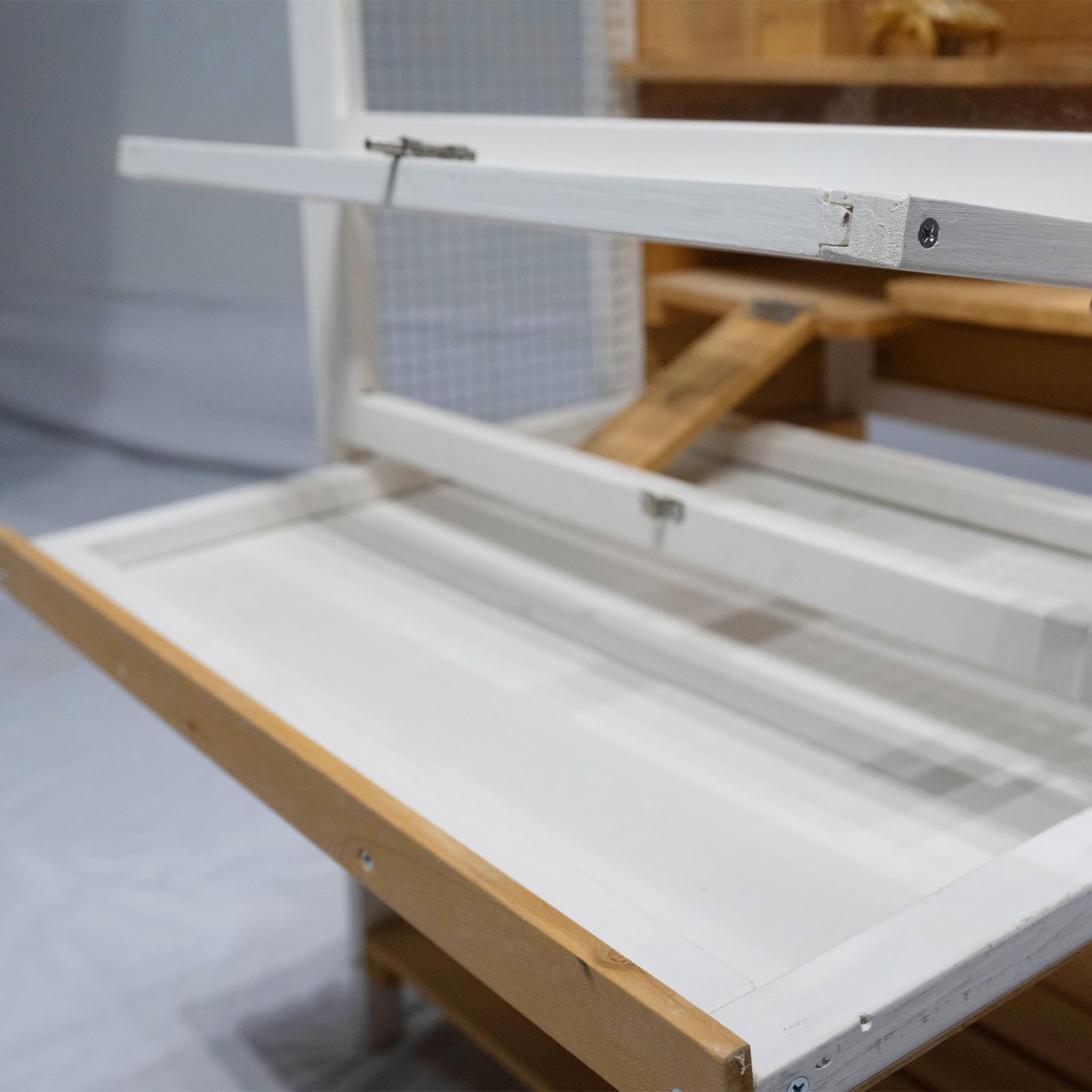 Hamsterkäfig Gino Deluxe Kleintierkäfig Holz mit Ablage HTI living