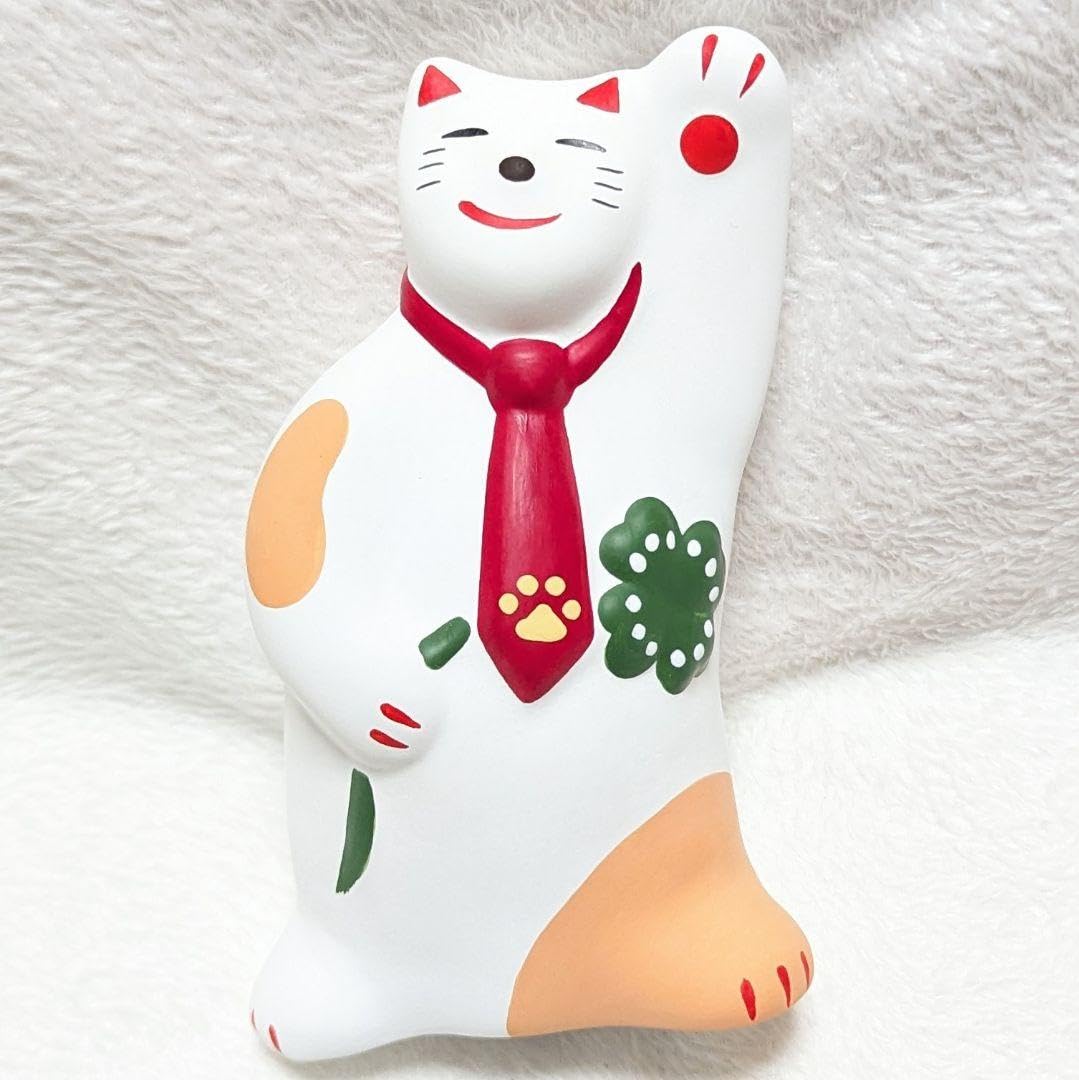 工房輪葉葉 窯出し 通常 抽選 ネクタイ猫 招き猫 激レア 縁起