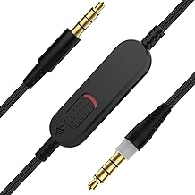 HyperX Cloud Alpha Cable Compatible with Kingston HyperX Cloud Mix and HyperX Cloud Stinger & Logitech G633 G933 Gaming Headset with Mute & Volume Controls (No Mic, 6.5FT)