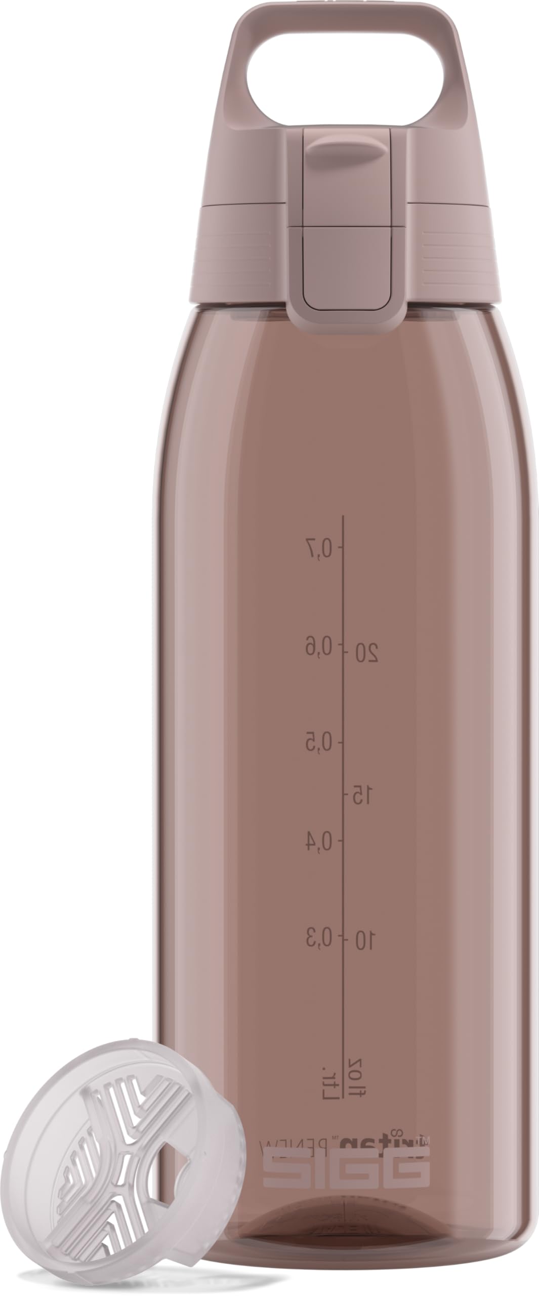 Sigg - Tritan Water Bottle - Total Color ONE Dusk- Suitable For Carbonated Beverages - Dishwasher Safe - Leakproof - Featherweight BPA Free - 1L