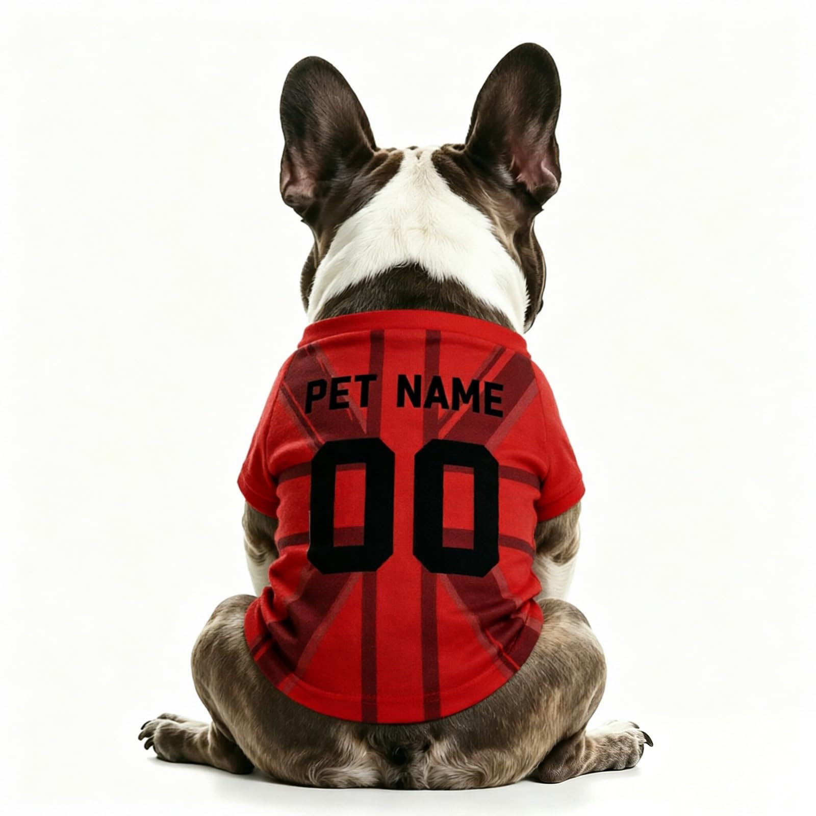 Personalised Dog T Shirt with WM EM Pet Apparel – Custom Name Number, Breathable Pullover Design, XS-5XL for Small Medium Dogs, Ideal Pets Gifts