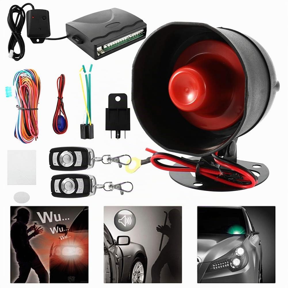 Fydun Système d'alarme de Voiture avec démarrage à Distance Appuyez sur Le Bouton d'arrêt de démarrage du Moteur 12V Universel Protection antivol Start Stop Lock