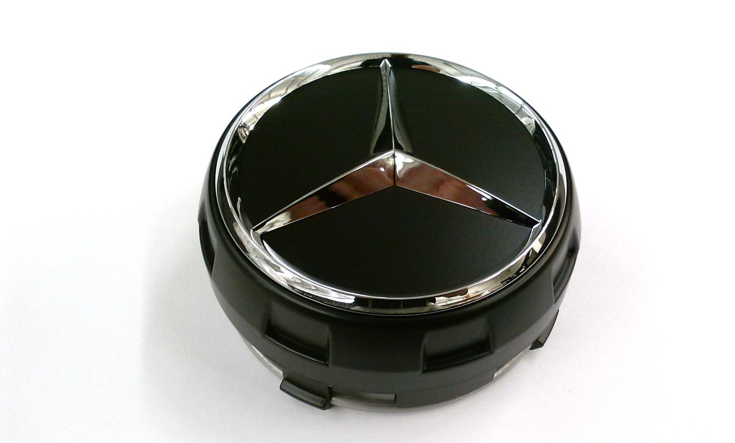 Genuine Mercedes Black Center Cap, New Raised Design.