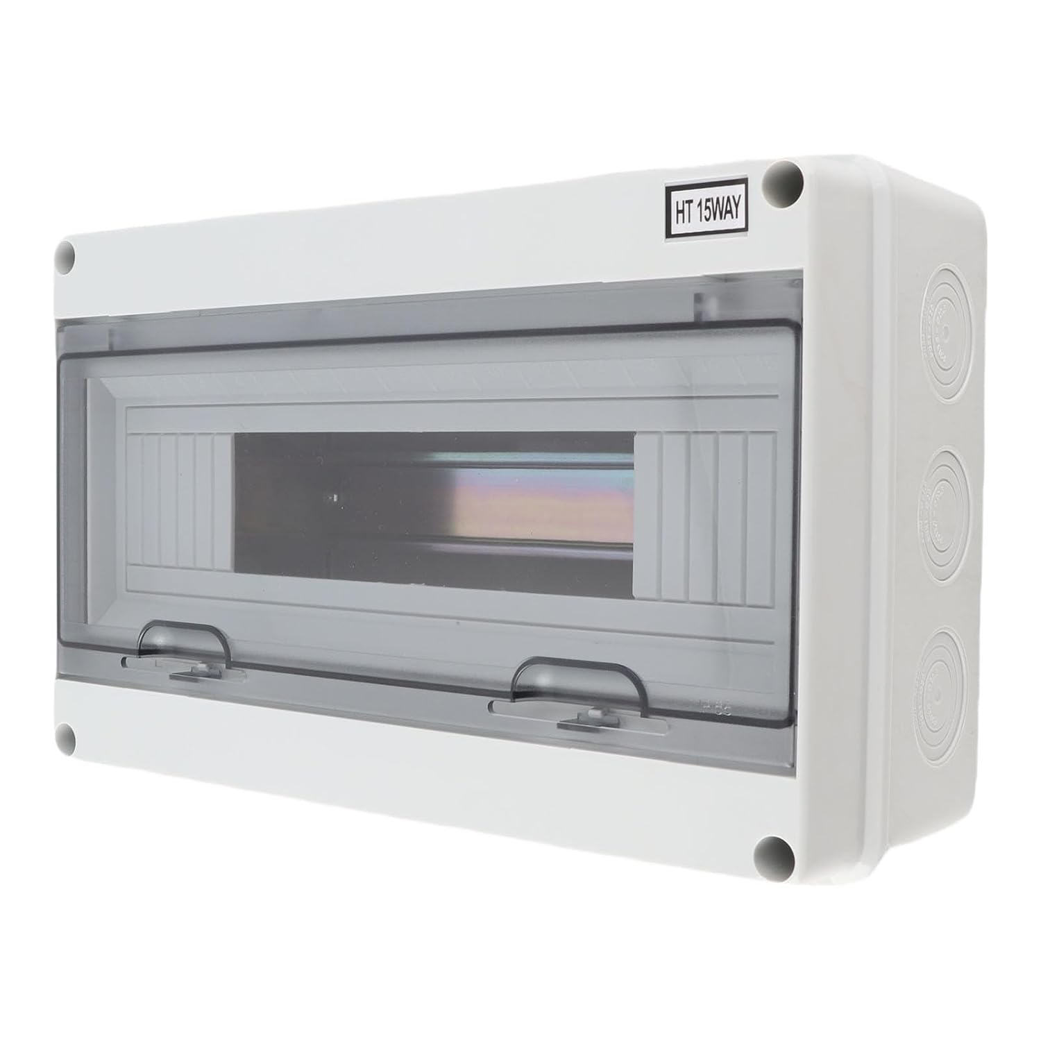 15 Way IP65 Weather - Sealed Distribution Box | Transparent ABS + PC Junction Box for MCB/Outdoor Electrical/Communication Equipment | 310x200x110mm Weather - Sealed Enclosure