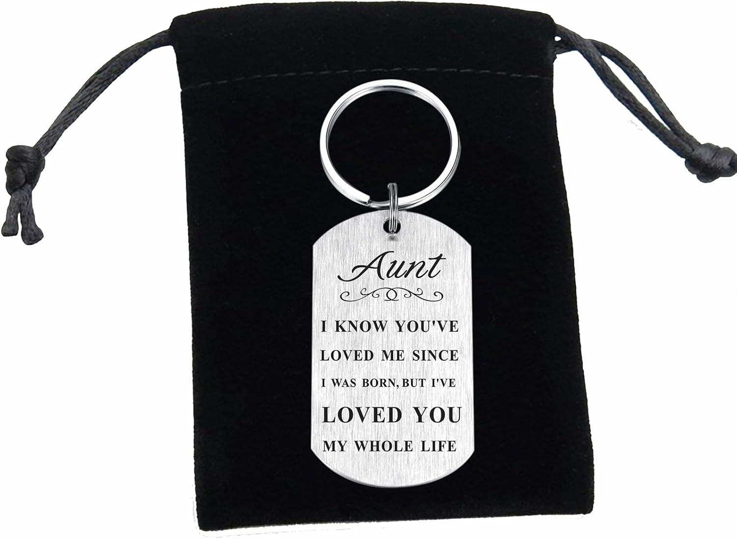 Resdink Aunt Gifts for Women, I Love My Favorite Auntie Birthday Keychain, Aunt Present for Mothers Day - Image 7