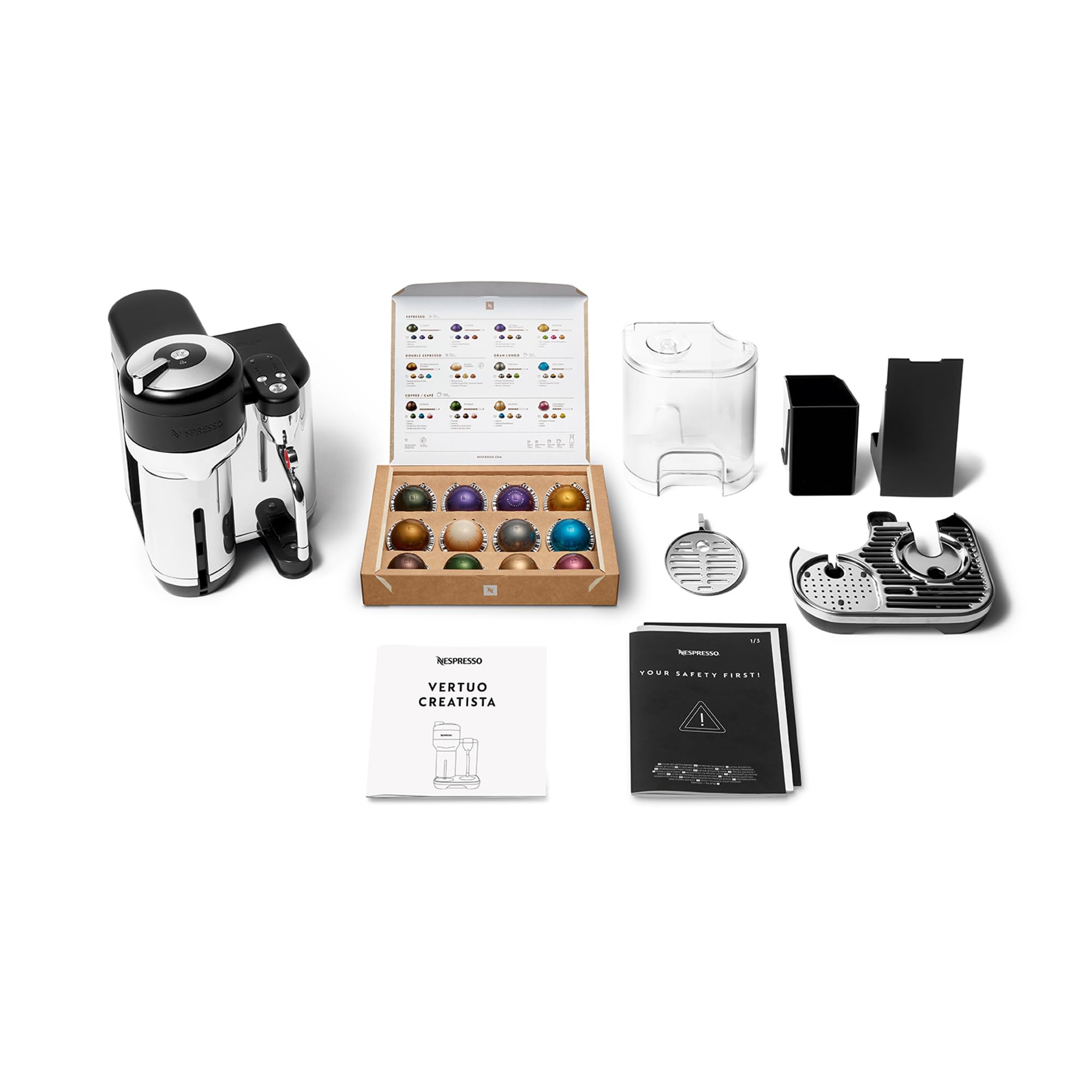 Nespresso Vertuo SVE850BTR4EBL1 Lattissima, sistema para recetas de café, cafetera para cápsulas Vertuo, 2,0 litros, por Sage, Black Truffle