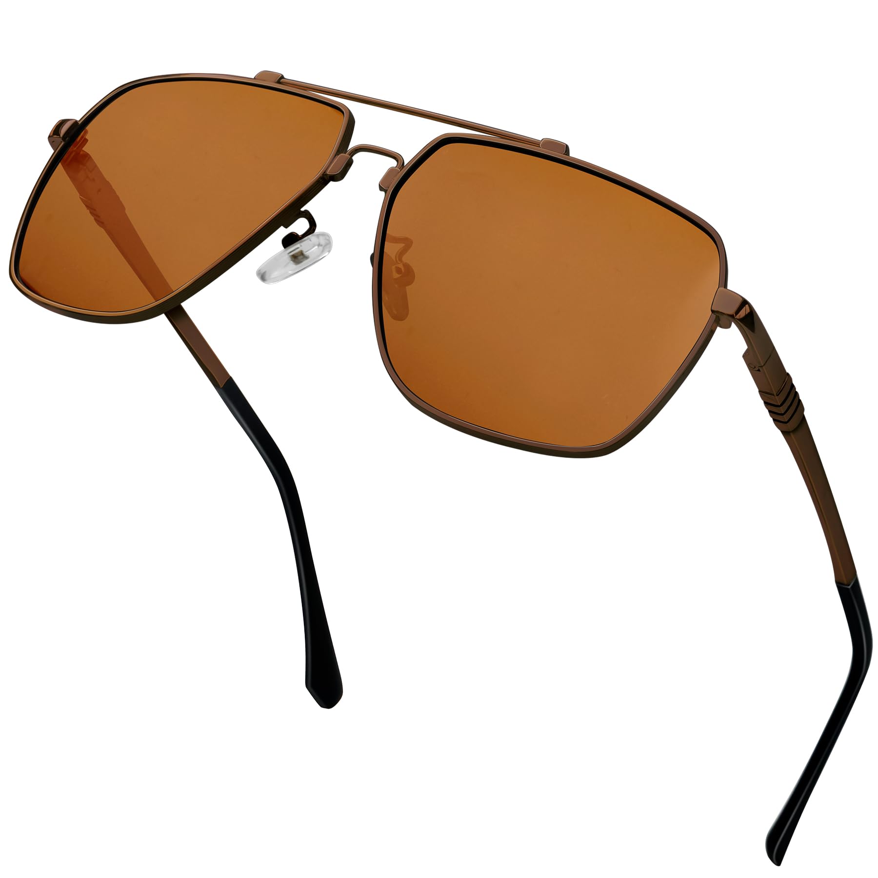 KANASTAL Polarized Sunglasses for Men Metal Frame Men's Sun Glasses Military Style Lightweight Fashion Shades for Womens Mens Outdoors Large Sunglass UV400 Protection