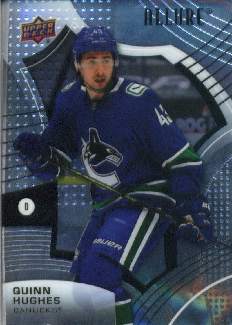 2021-22 Upper Deck Allure #45 Quinn Hughes Vancouver Canucks Hockey Card - GotBaseballCards