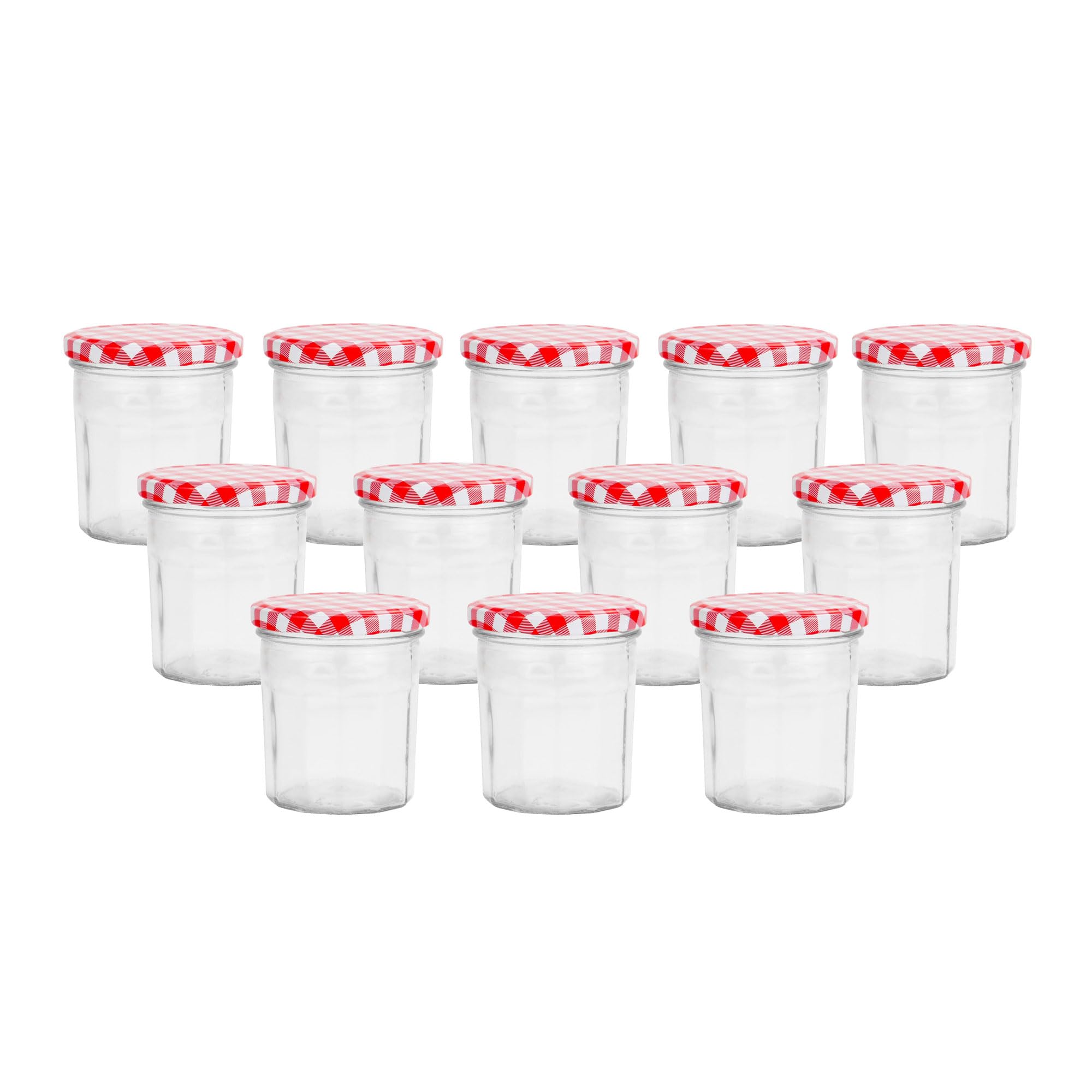 simpa Glass Jam Jar 324ml - Clear - 12 Pack