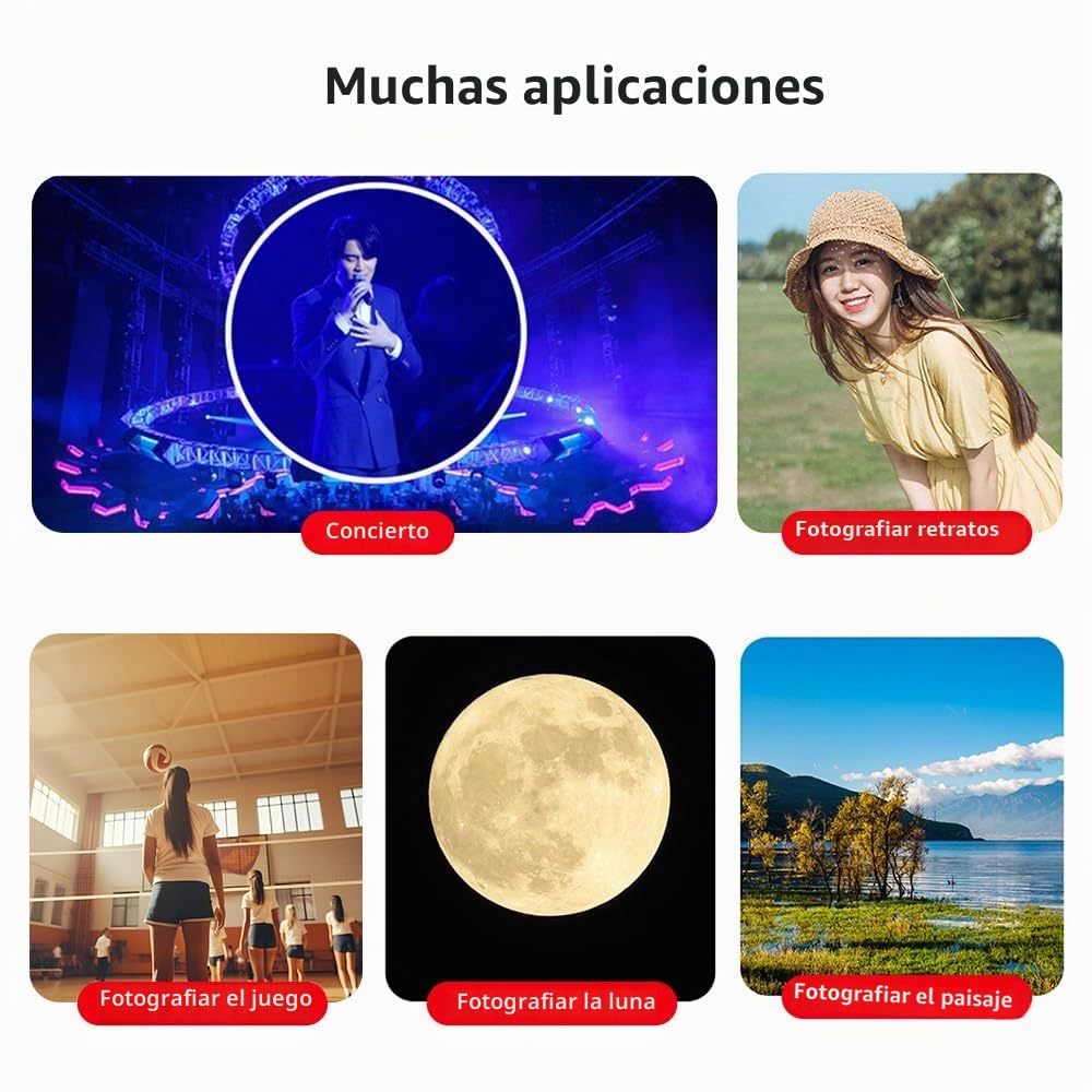 Andoer Kit teleobjetivo 40X portátil para observación de fauna y deportes