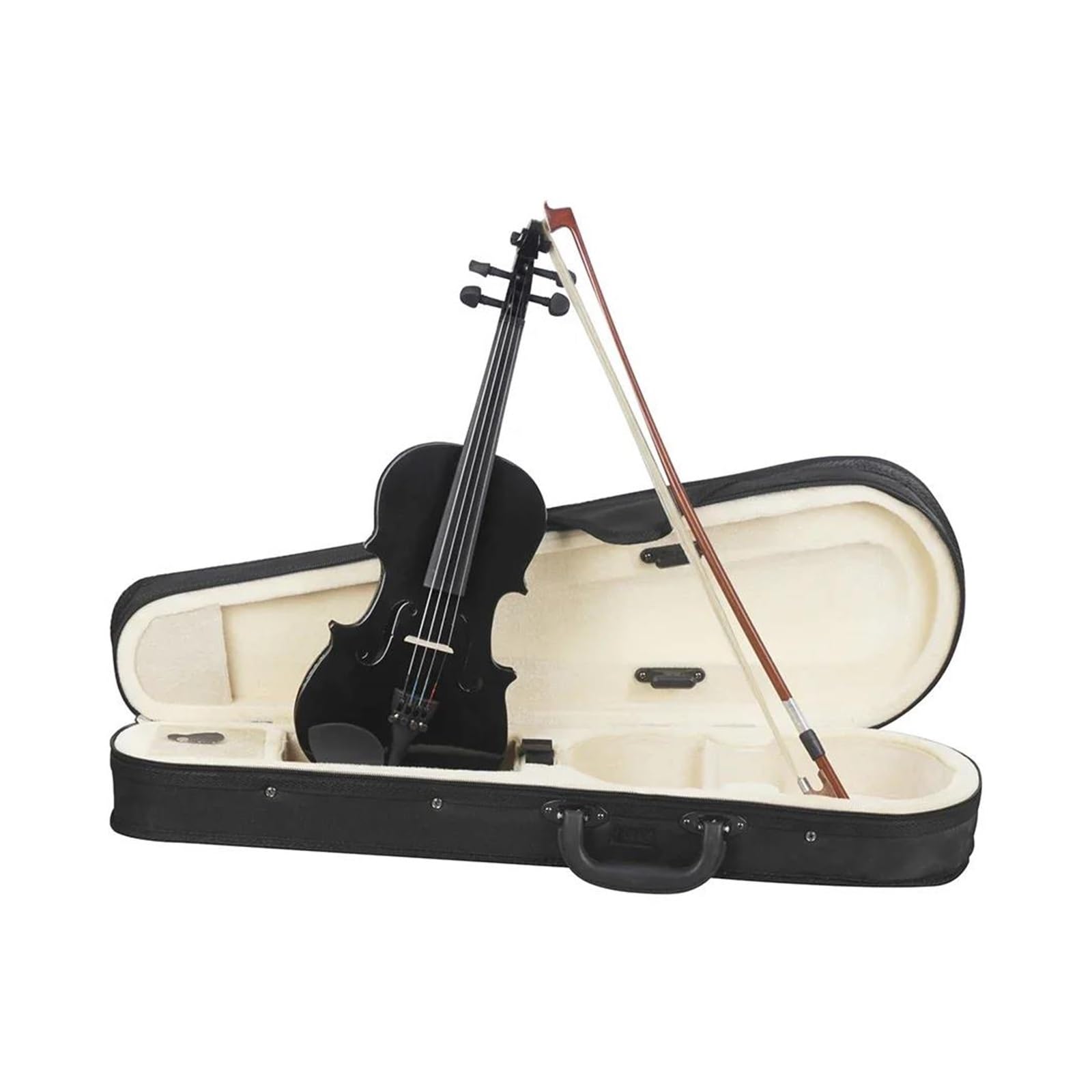 Czarny 1/8 Skrzypce Instrument Strunowy Lite Drewno Ścieżka Dźwiękowa Akcesoria Instrumenty Strunowe Skrzypcowe